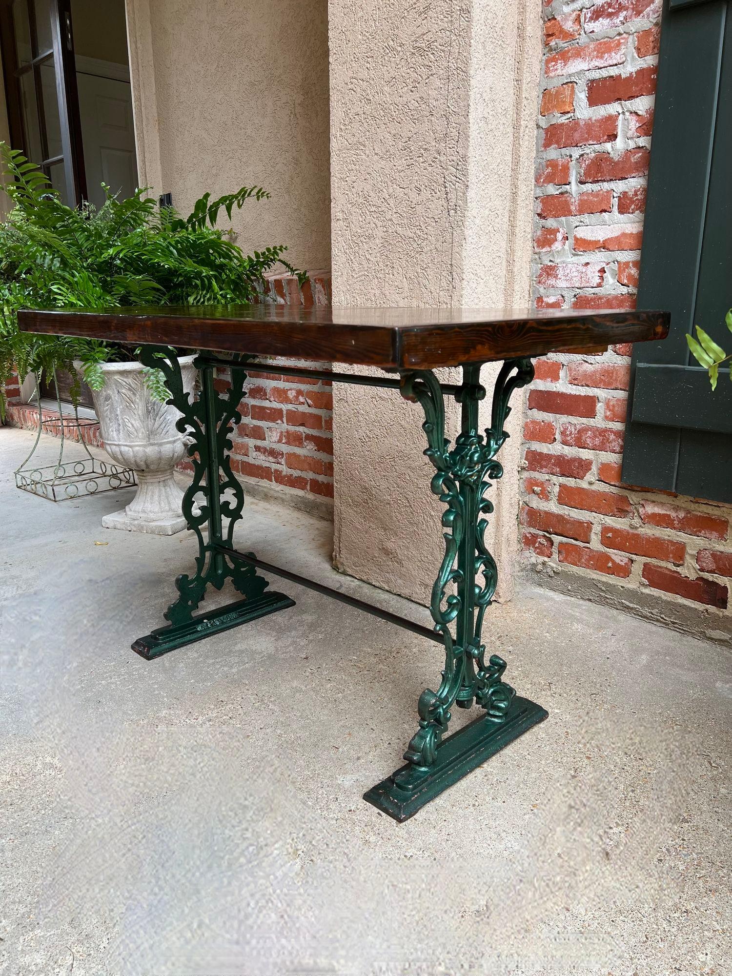British Antique English Pub Table Cast Iron Kitchen Island Sofa Patio Table Rectangular