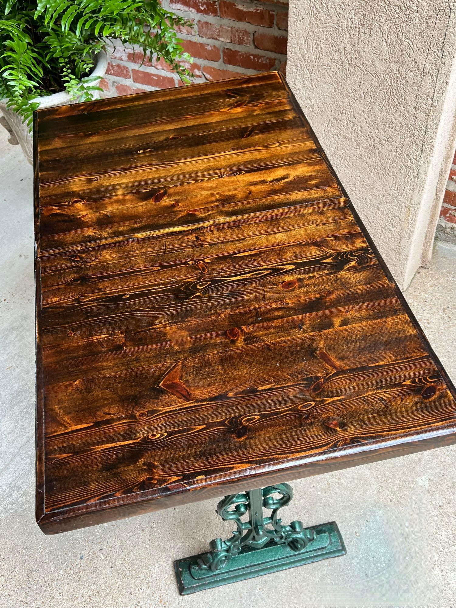 Antique English Pub Table Cast Iron Kitchen Island Sofa Patio Table Rectangular 2