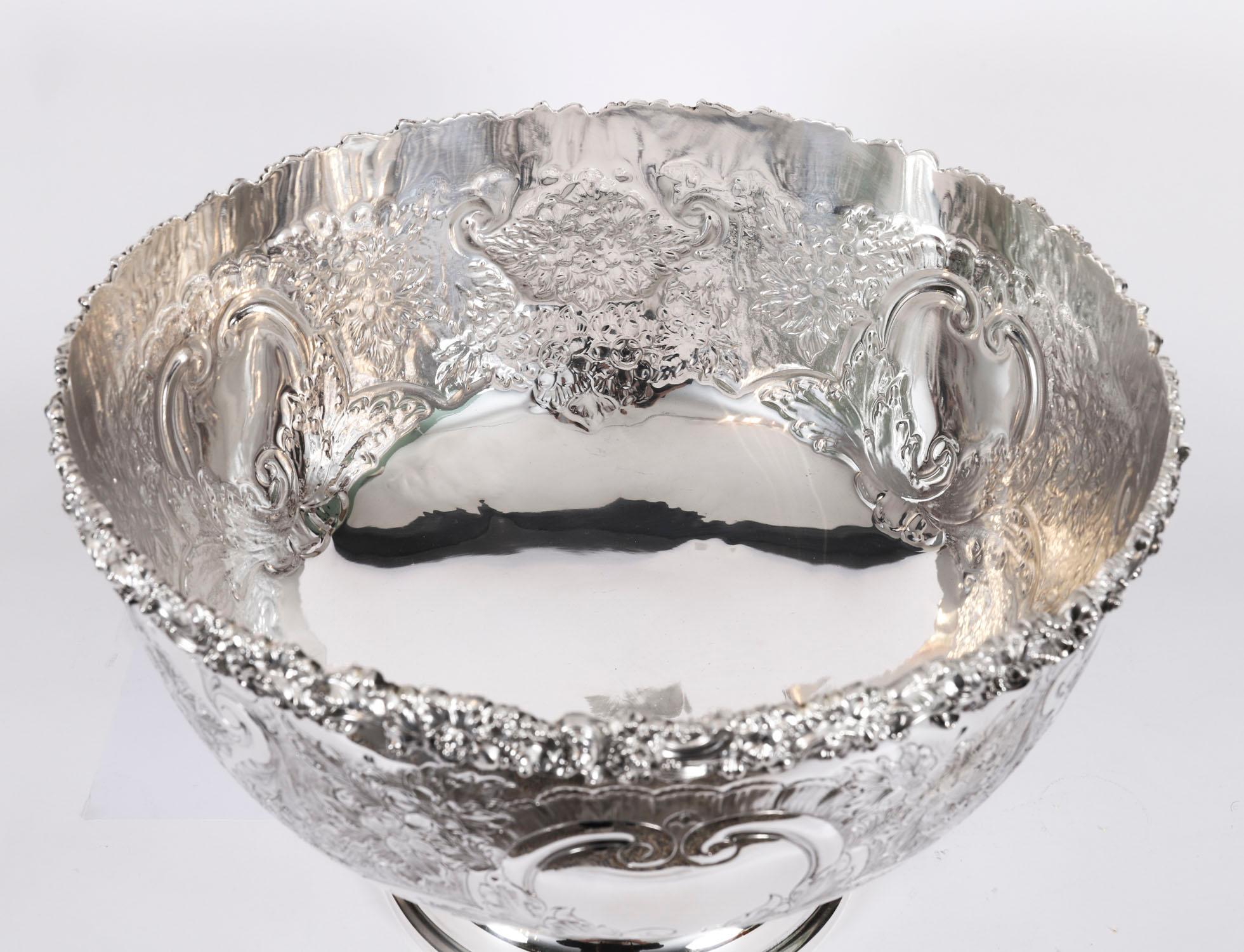 Antikes englisches Punch Bowl Set/ Wein Champagner Kühler 20. Jahrhundert im Angebot 13