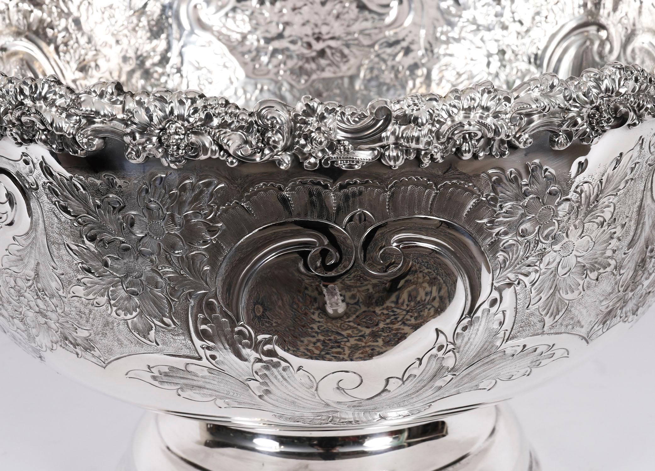 Antikes englisches Punch Bowl Set/ Wein Champagner Kühler 20. Jahrhundert im Zustand „Gut“ im Angebot in London, GB