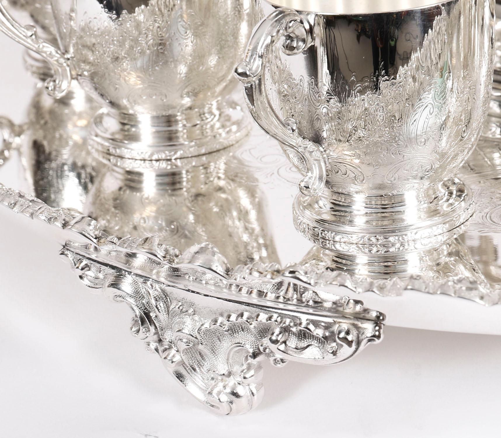 Antikes englisches Punch Bowl Set/ Wein Champagner Kühler 20. Jahrhundert im Angebot 1