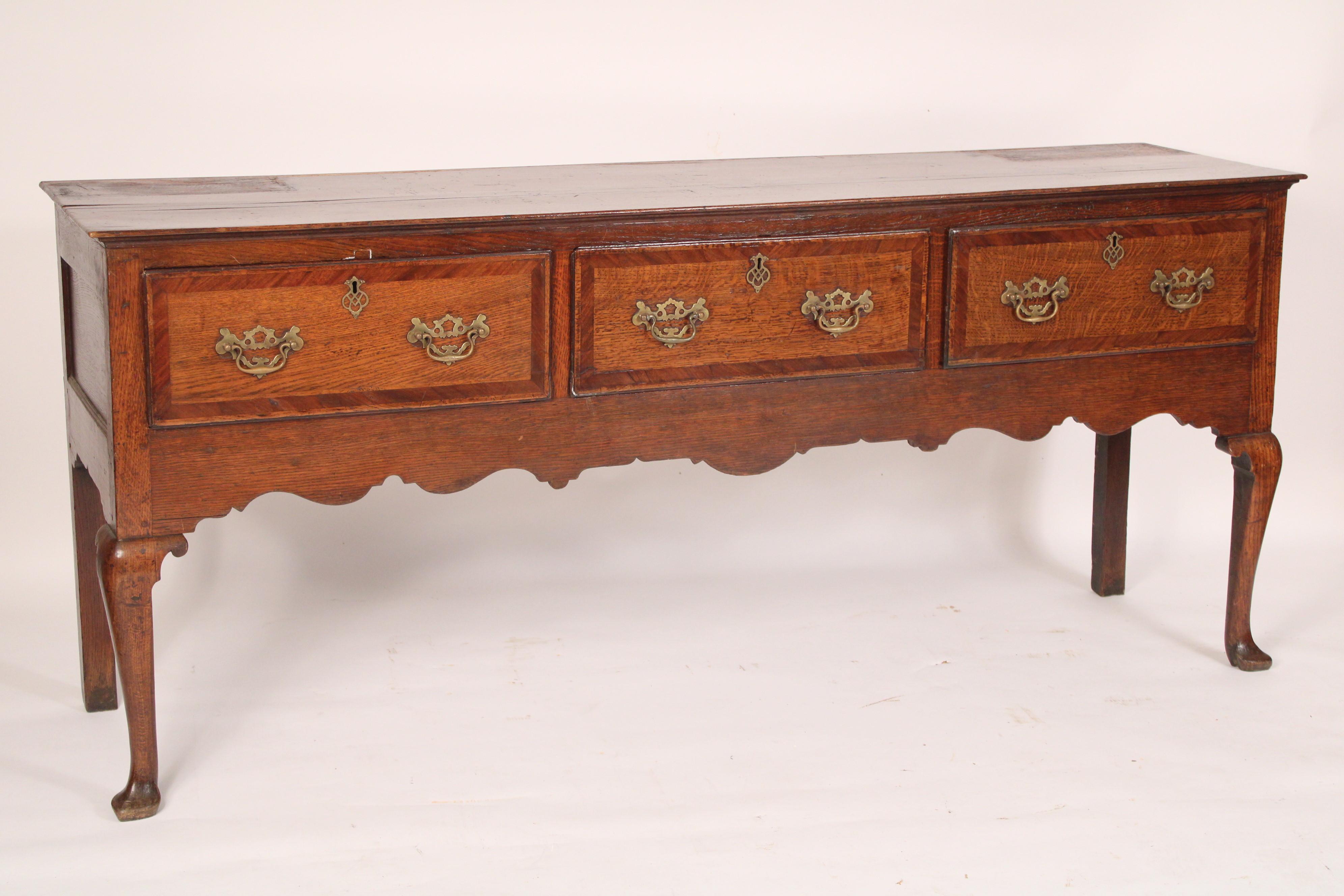 Antique English Queen Anne Style Sideboard In Good Condition In Laguna Beach, CA