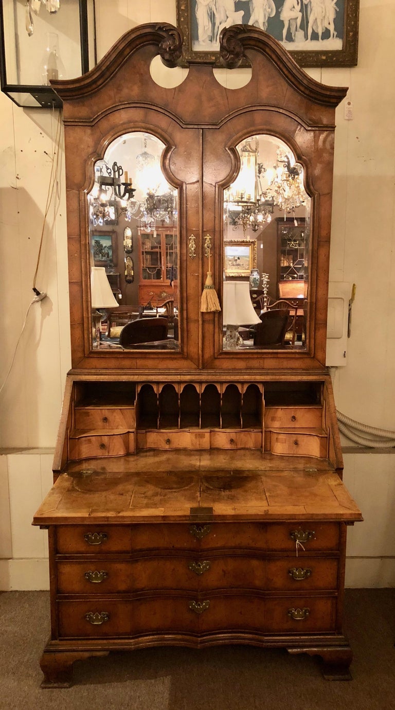 Antique English Queen Anne Walnut Secretary, circa 1900 at 1stDibs