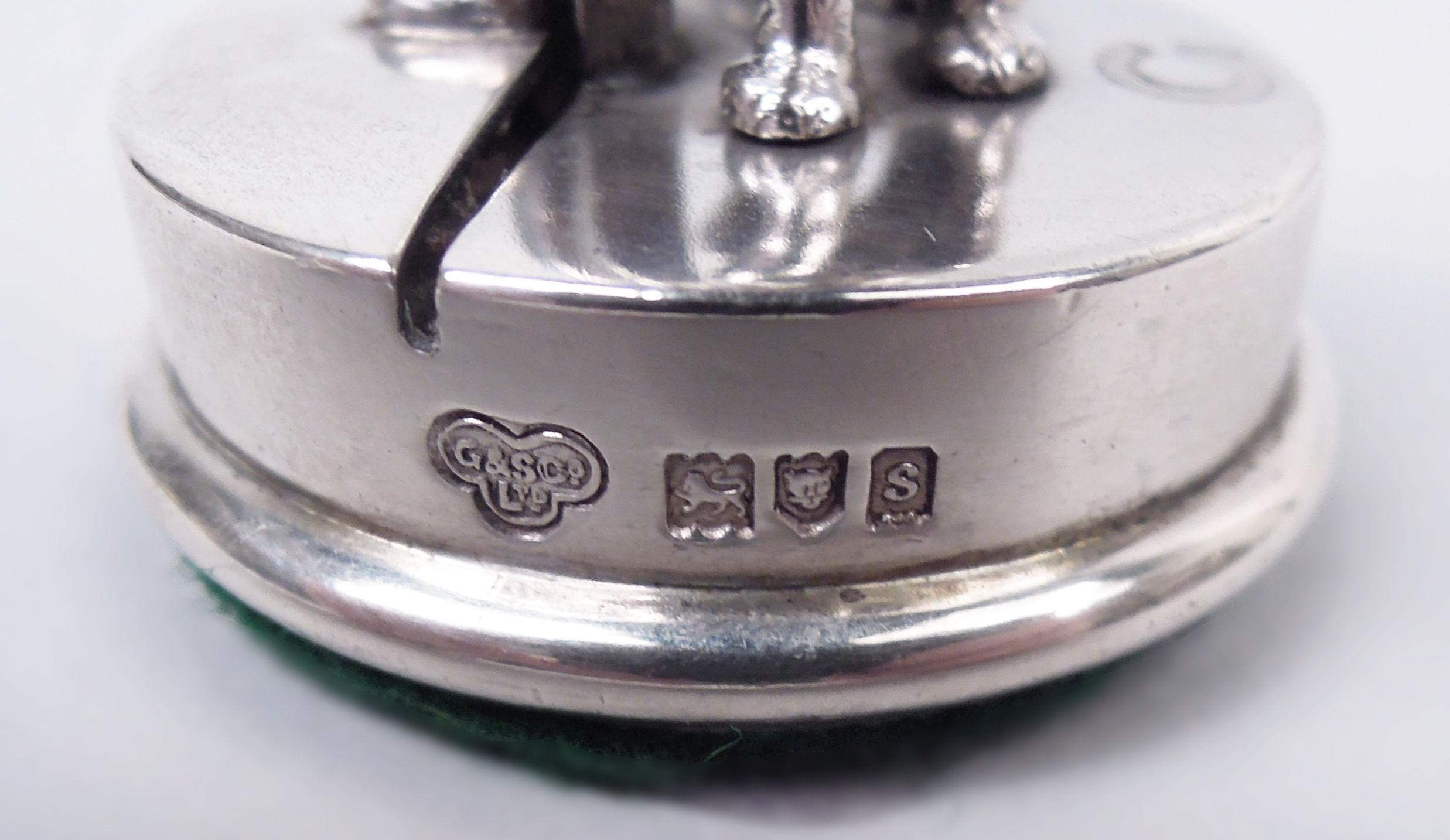 Antique English Raj-Era Elephant & Palm Tree Place Card Holders, 1913 For Sale 3