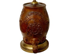 Antique English Redware Pottery Jug as a Table Lamp