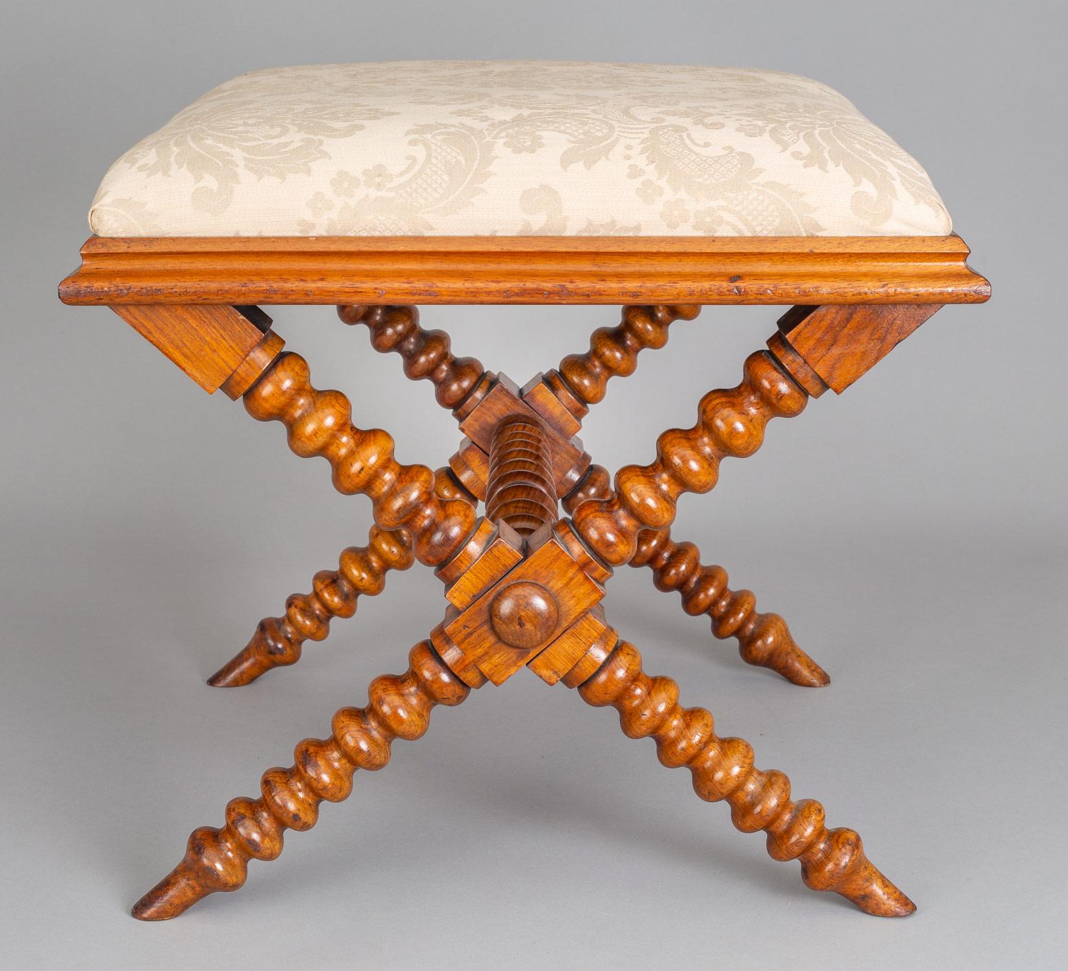 Antique English Regency Bobbin Stool For Sale at 1stDibs