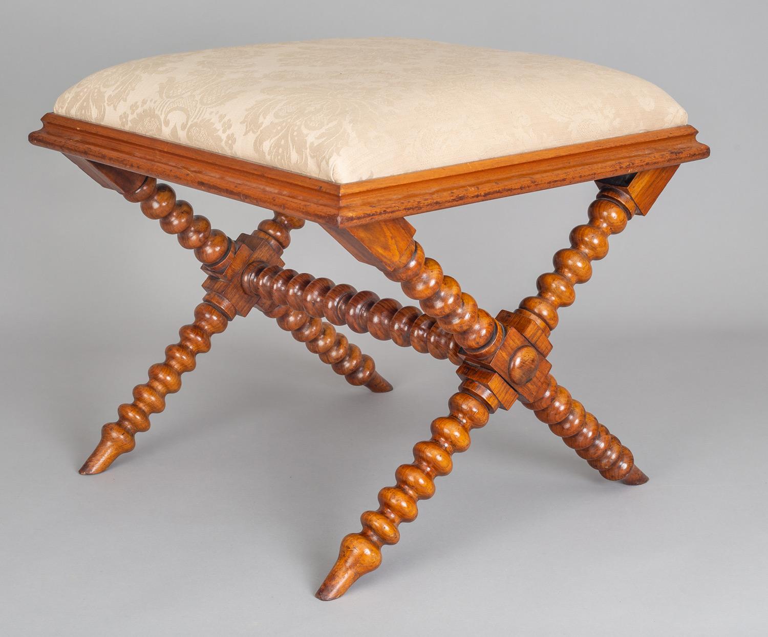 Antique English Regency Bobbin Stool For Sale at 1stDibs