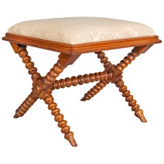 Antique English Regency Bobbin Stool