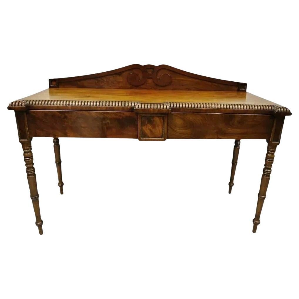 Antiguo aparador de caoba tallada de la Regencia inglesa Mesa consola buffet