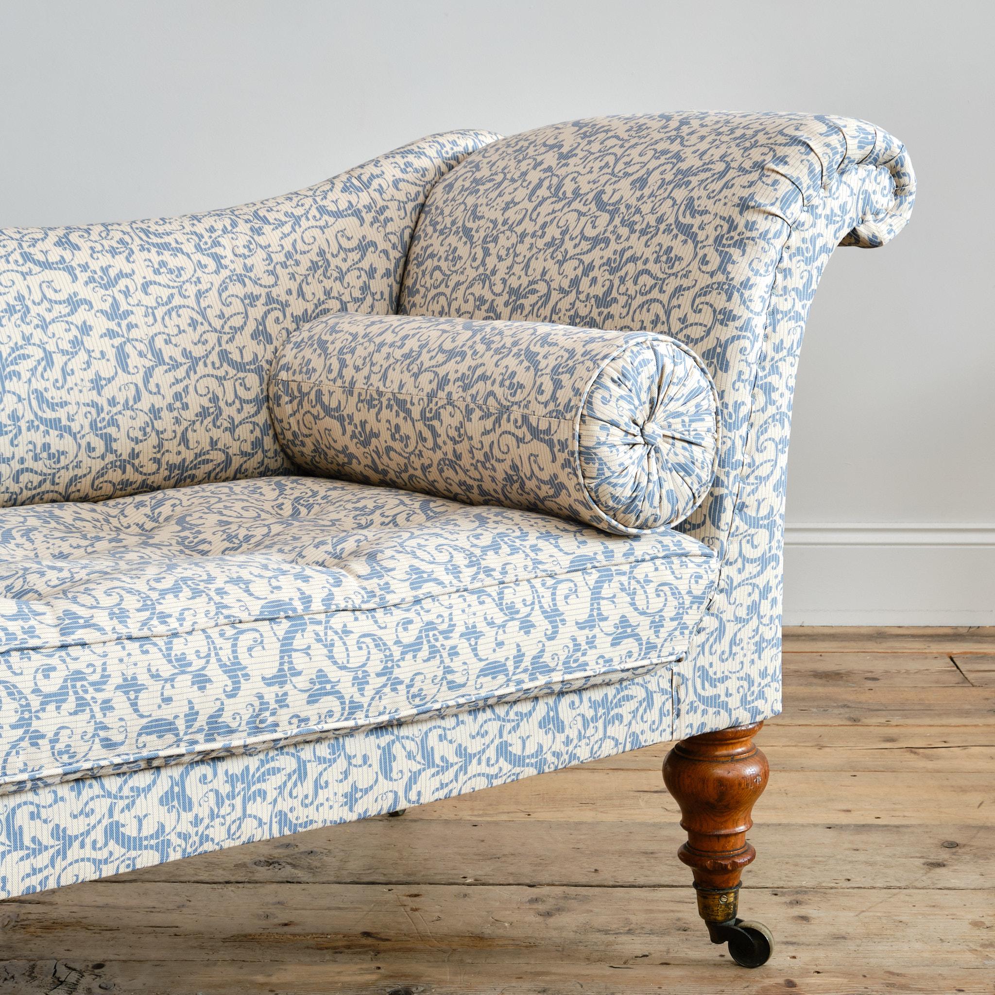 Antique English Regency chaise longue Attr to Holland & Sons For Sale 7