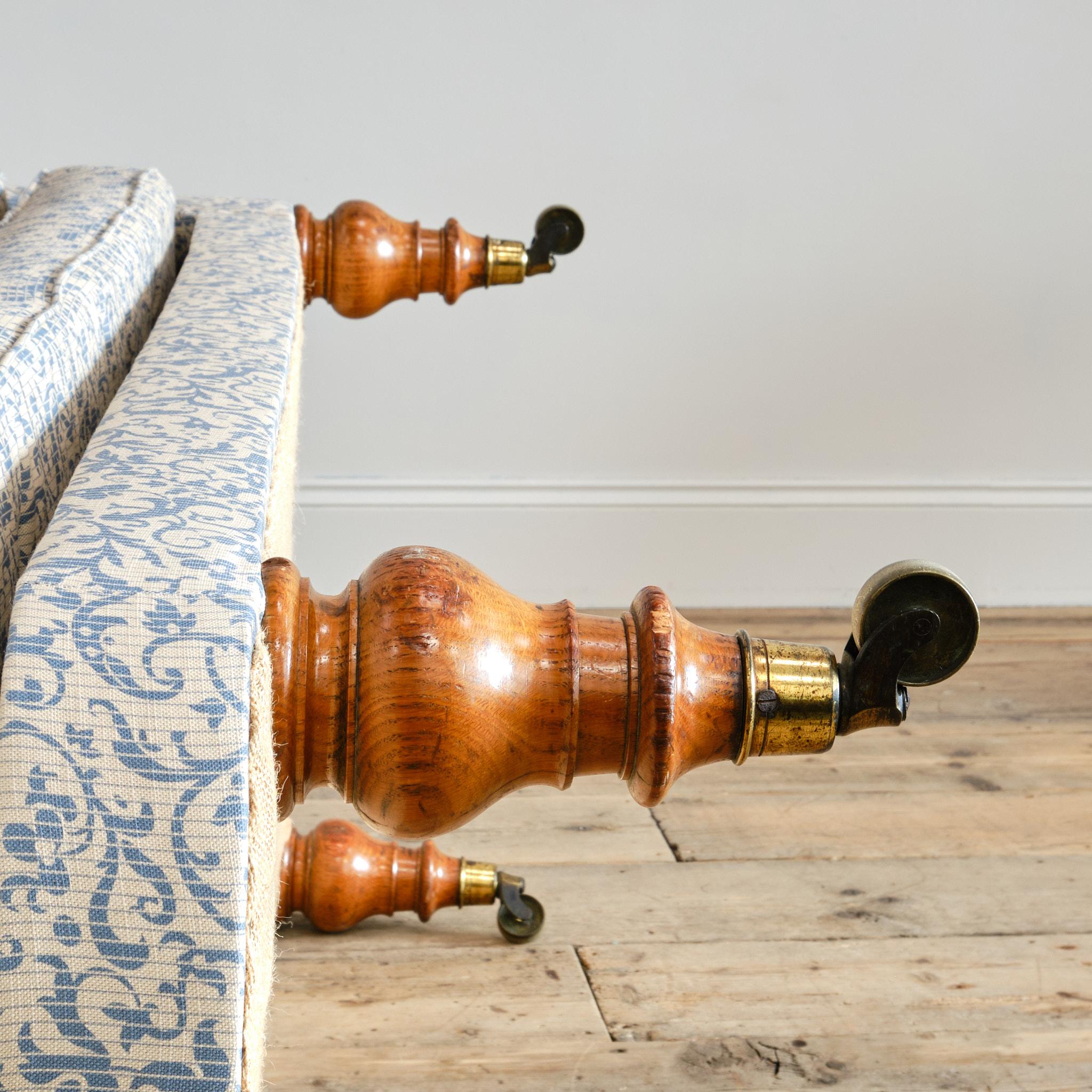 Antique English Regency chaise longue Attr to Holland & Sons For Sale 9
