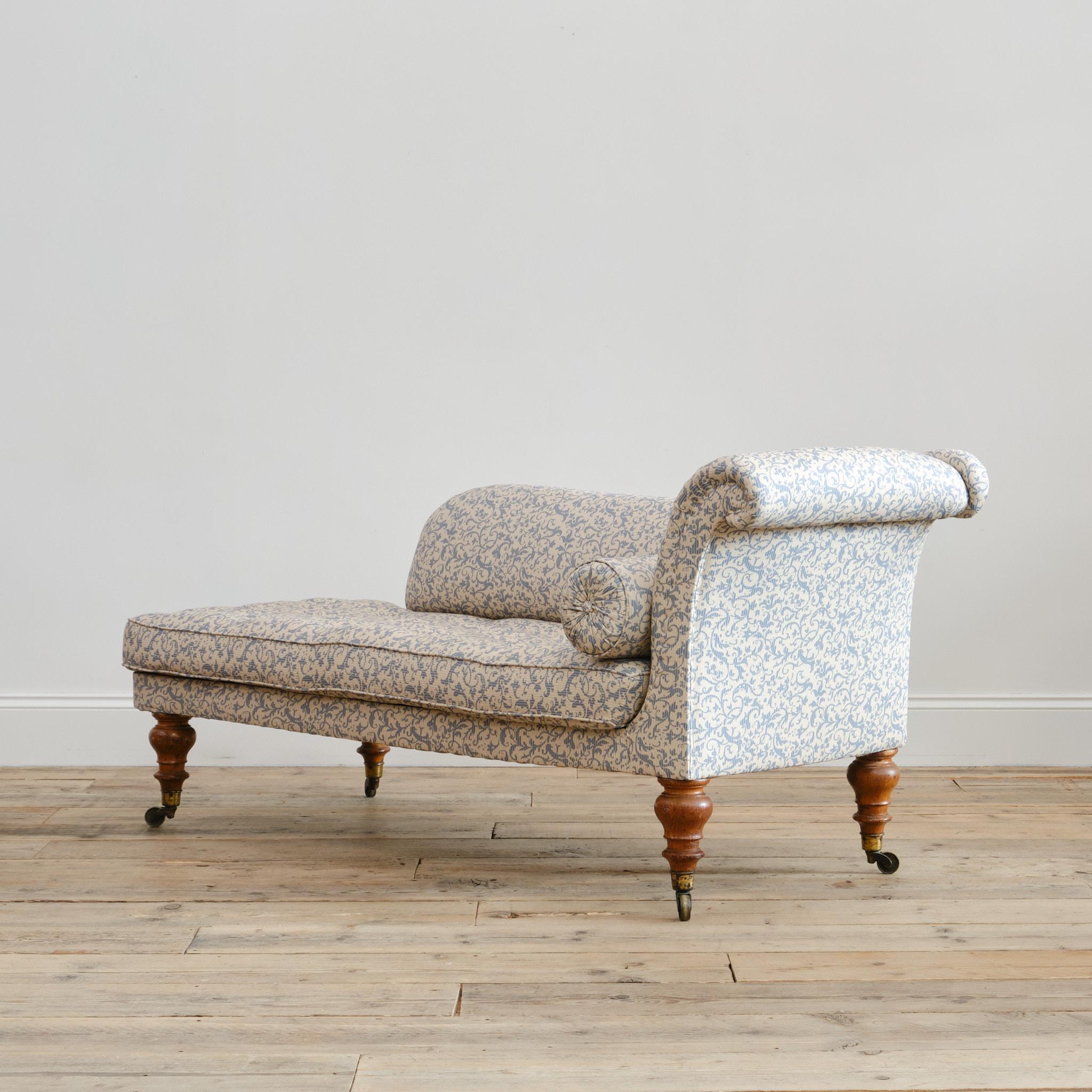 Antique English Regency chaise longue Attr to Holland & Sons In Good Condition For Sale In Batley, GB
