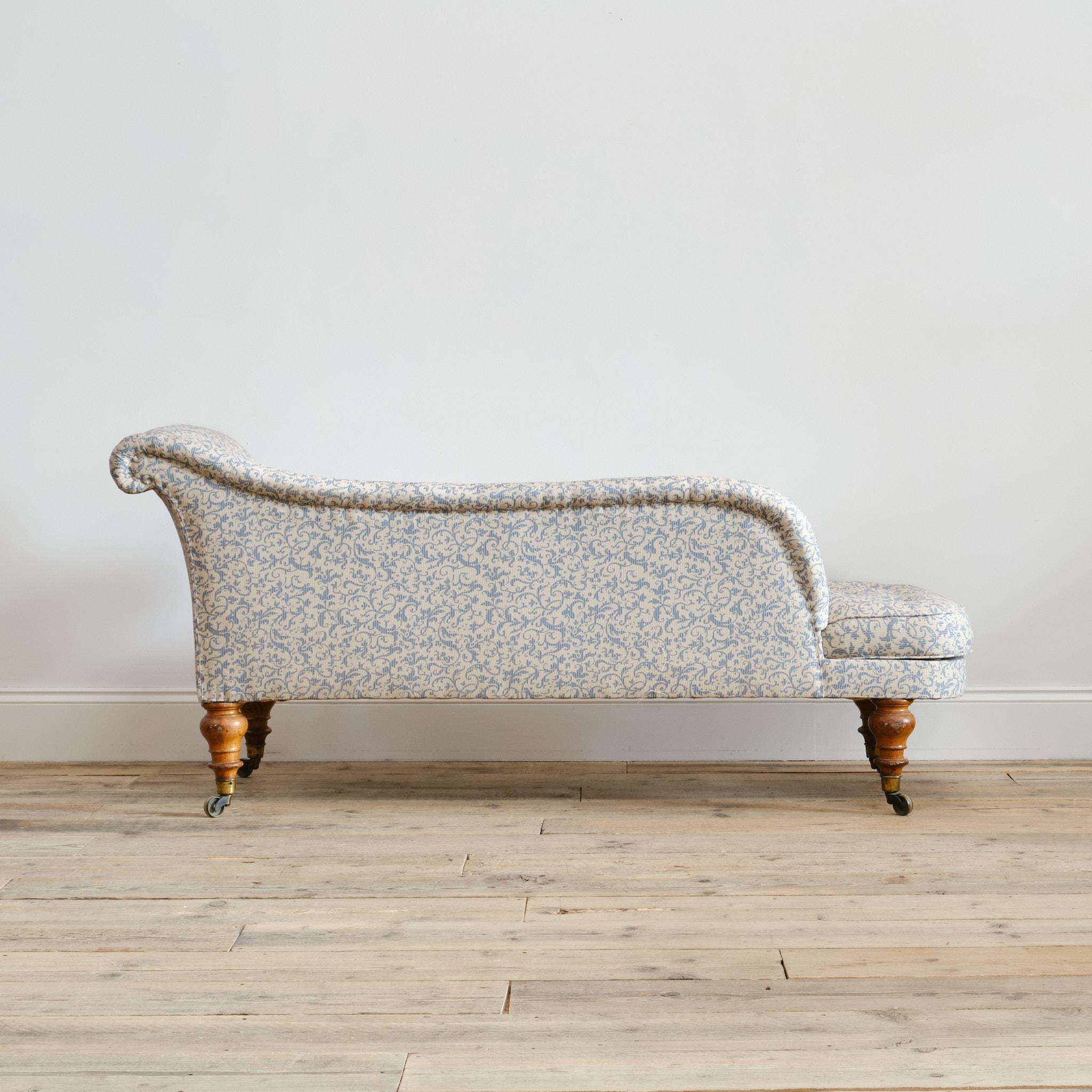 Antique English Regency chaise longue Attr to Holland & Sons For Sale 1