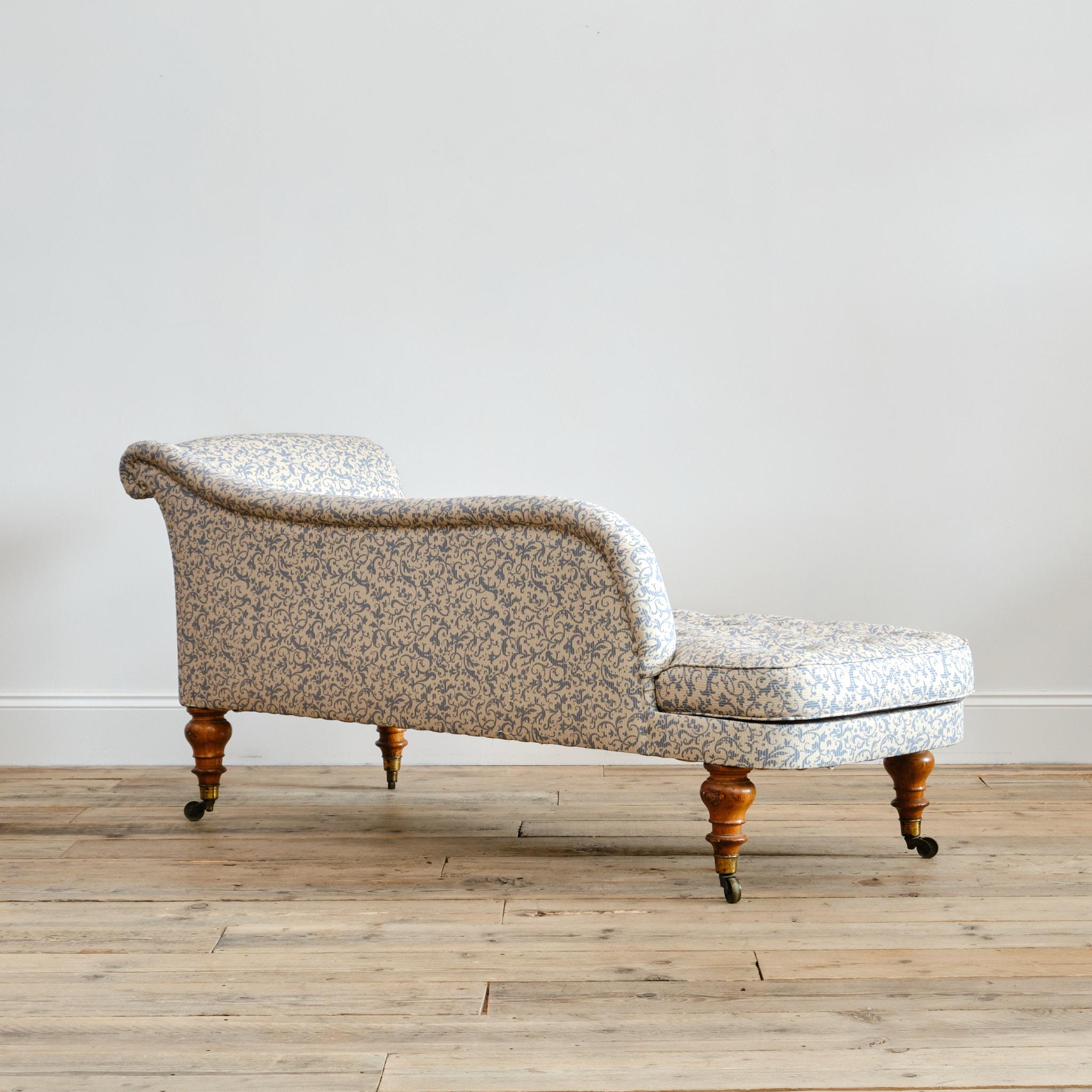 Antique English Regency chaise longue Attr to Holland & Sons For Sale 2