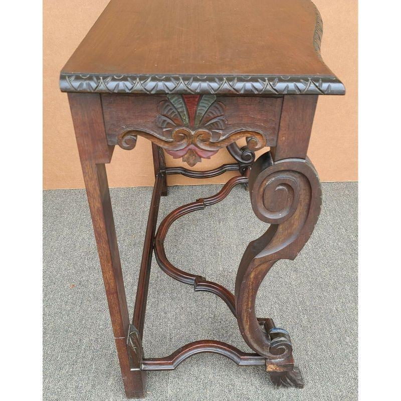 Antique English Regency Console Table Polychrome In Good Condition For Sale In Lake Worth, FL