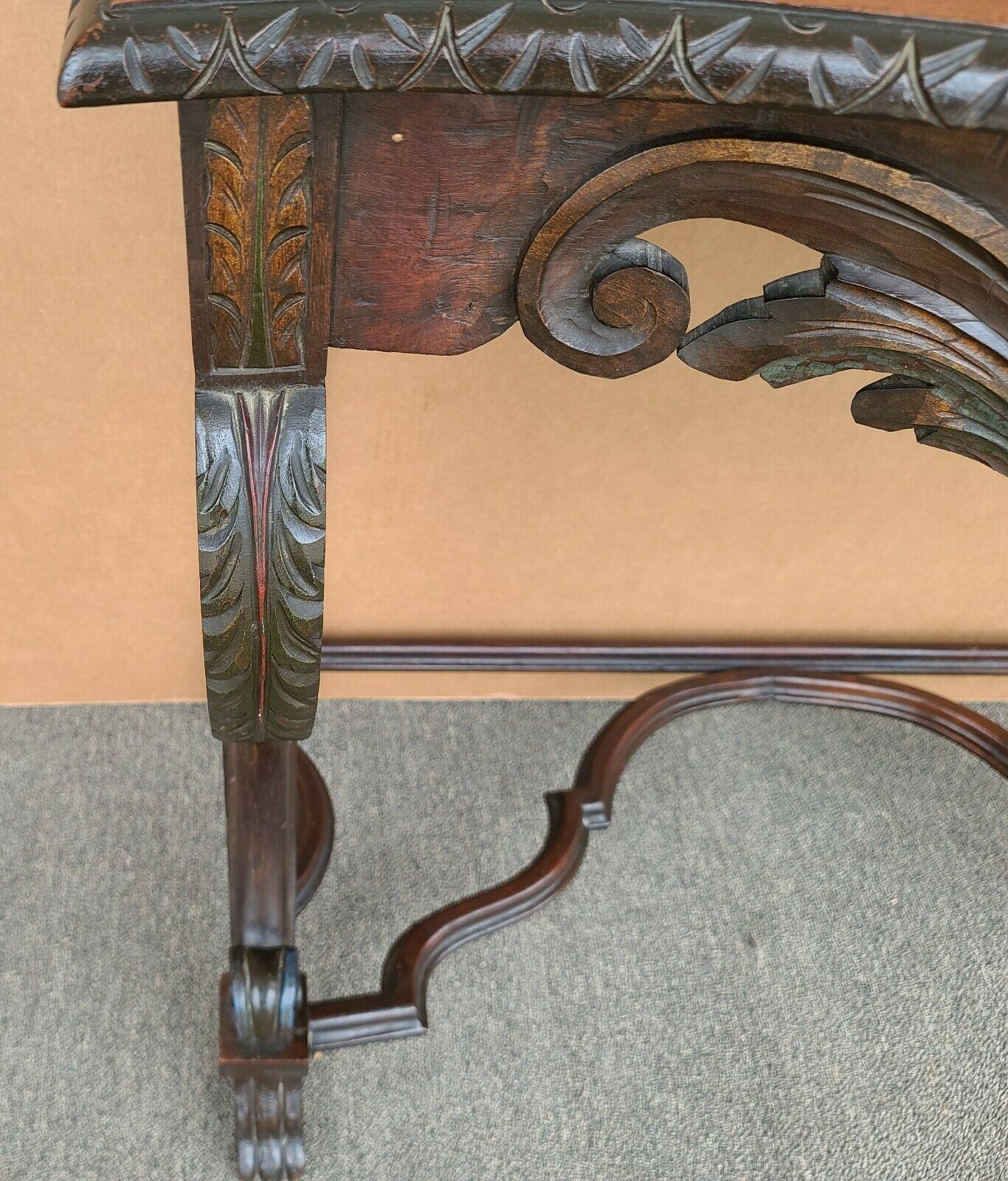 20th Century Antique English Regency Console Table Polychrome For Sale