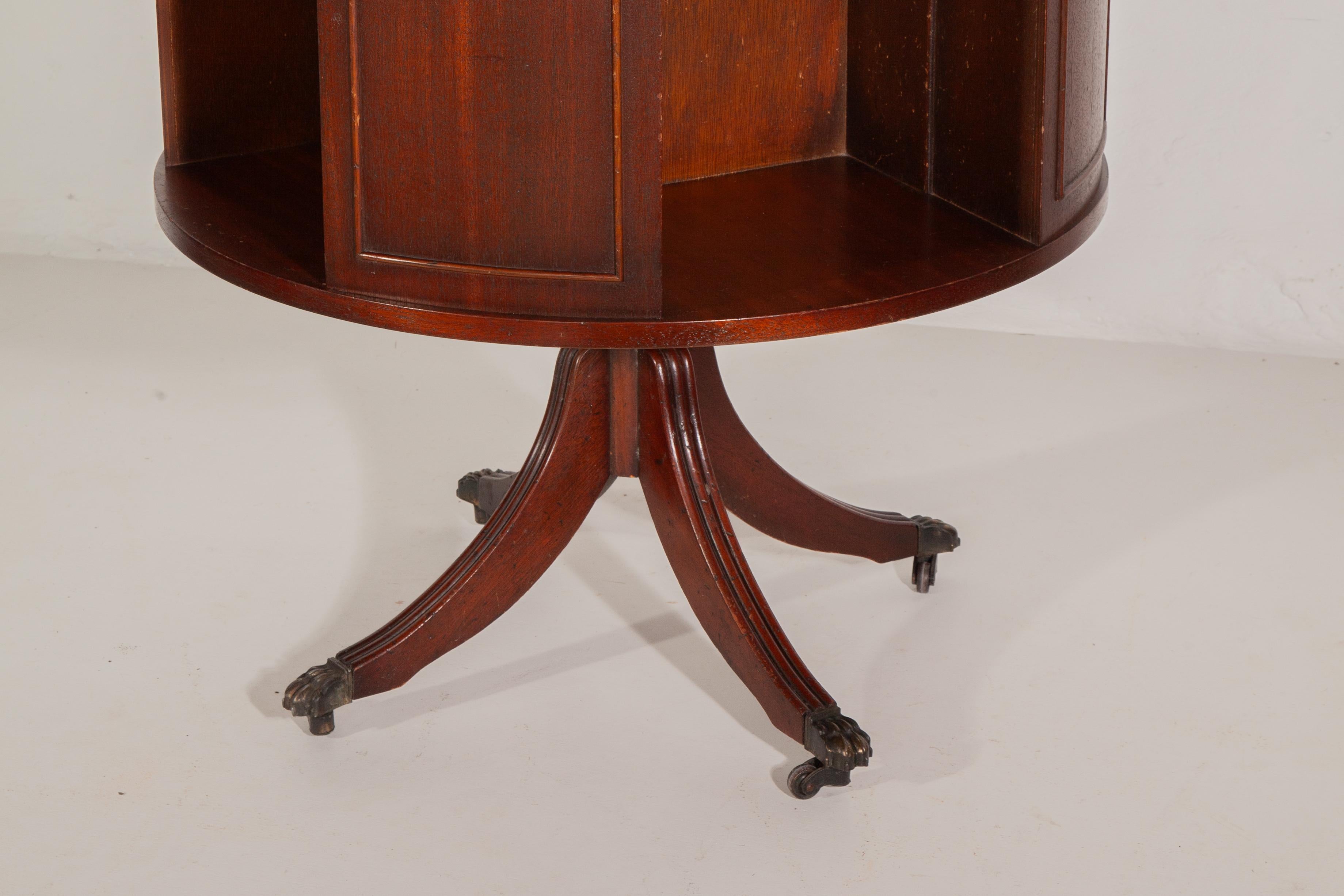 Antique English Regency Drum Table, Bar or Book Display For Sale 3