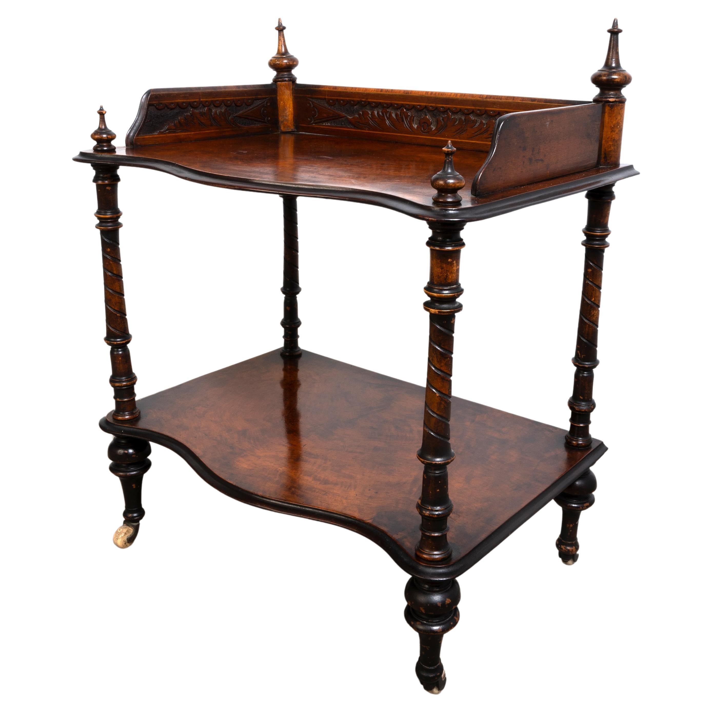 Antiguo expositor de nogal figurado de la Regencia inglesa C.1820 en venta