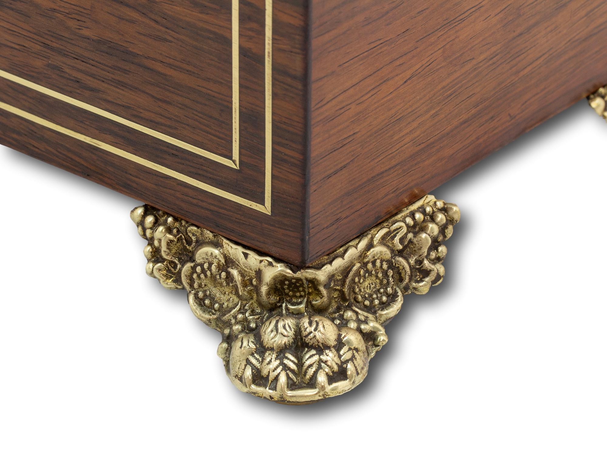Antique English Regency Inlaid Tea Caddy 4