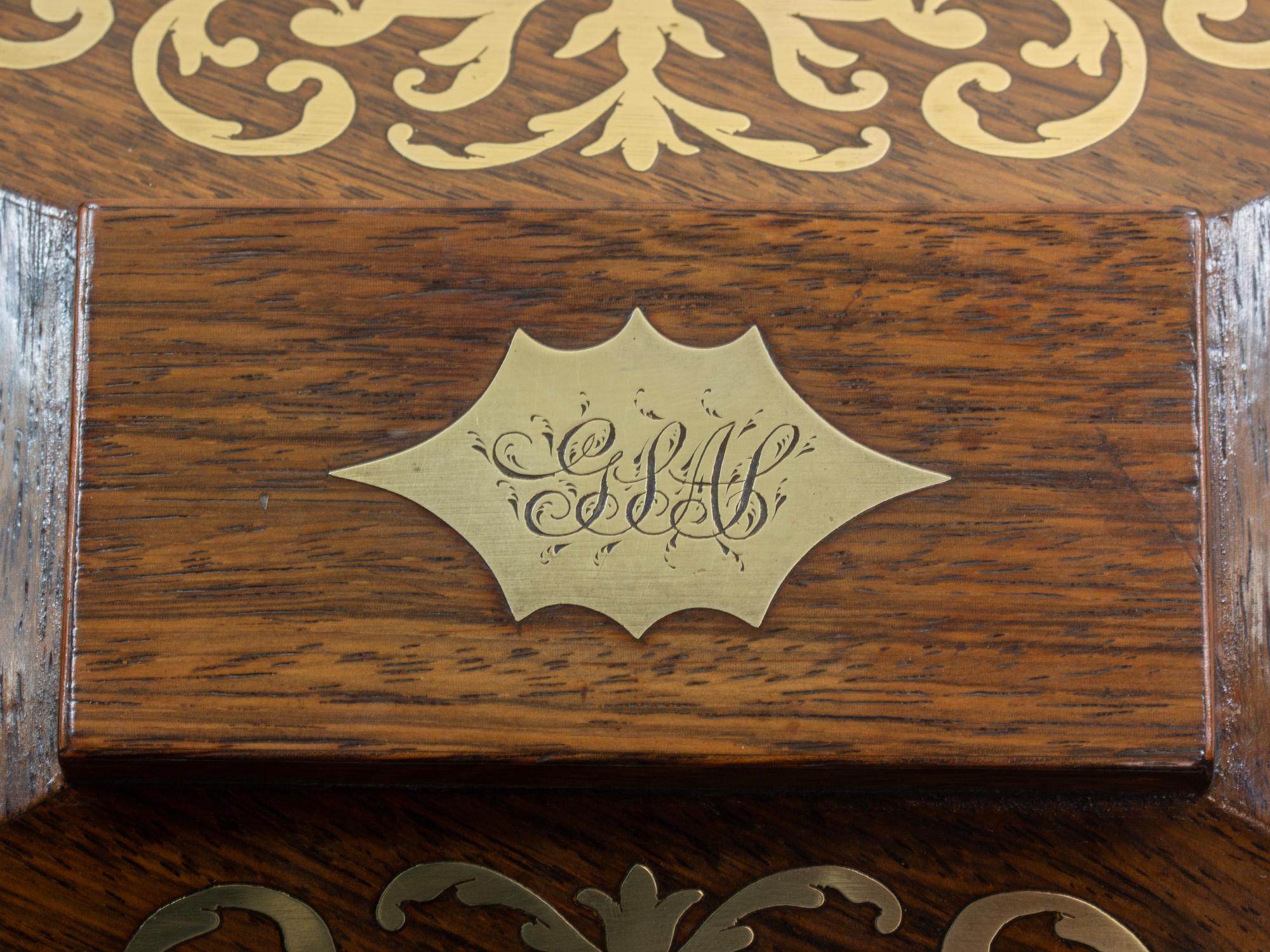 Antique English Regency Inlaid Tea Caddy 7
