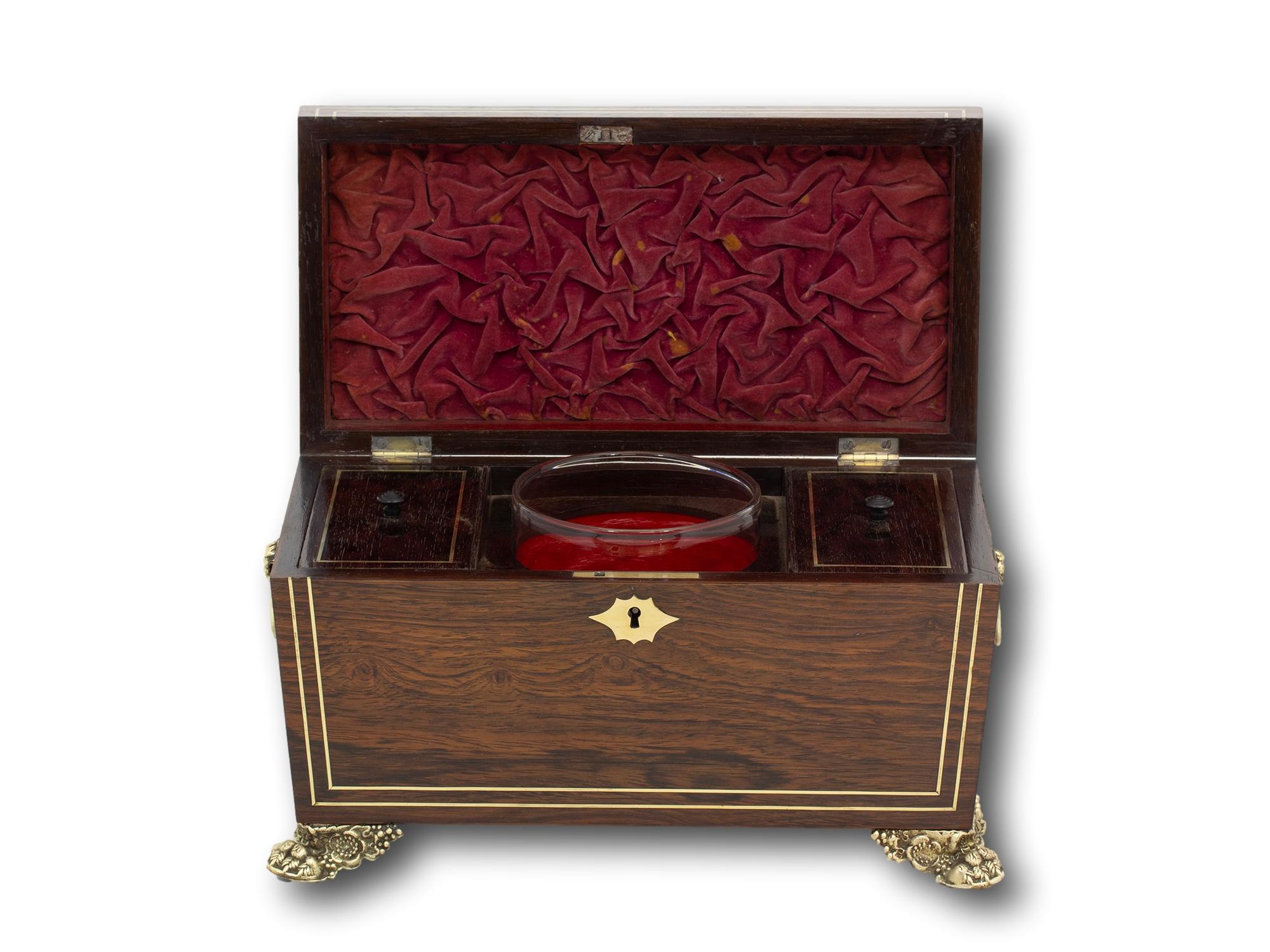 Antique English Regency Inlaid Tea Caddy 8
