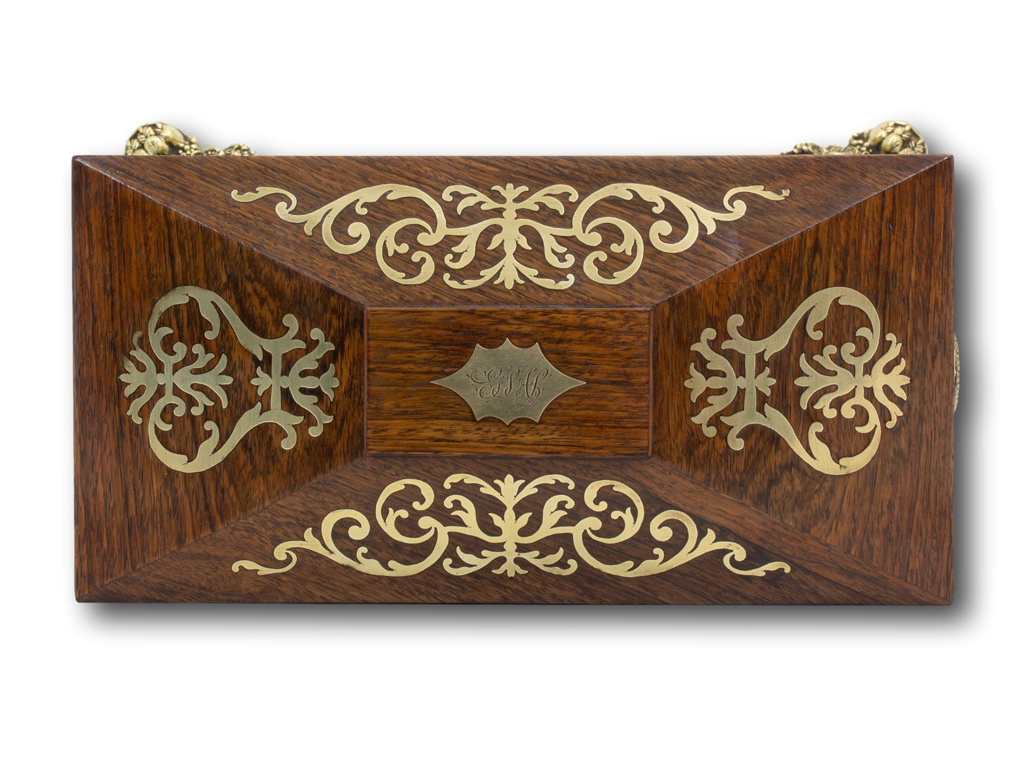 Antique English Regency Inlaid Tea Caddy 3