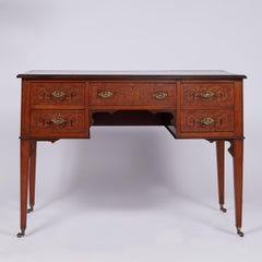 Antique English Regency Leather Top Desk