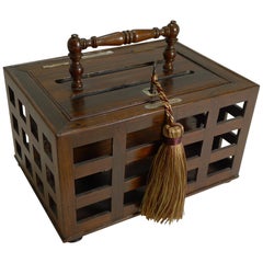 Antique English Regency Letter Box in Rosewood, circa 1820