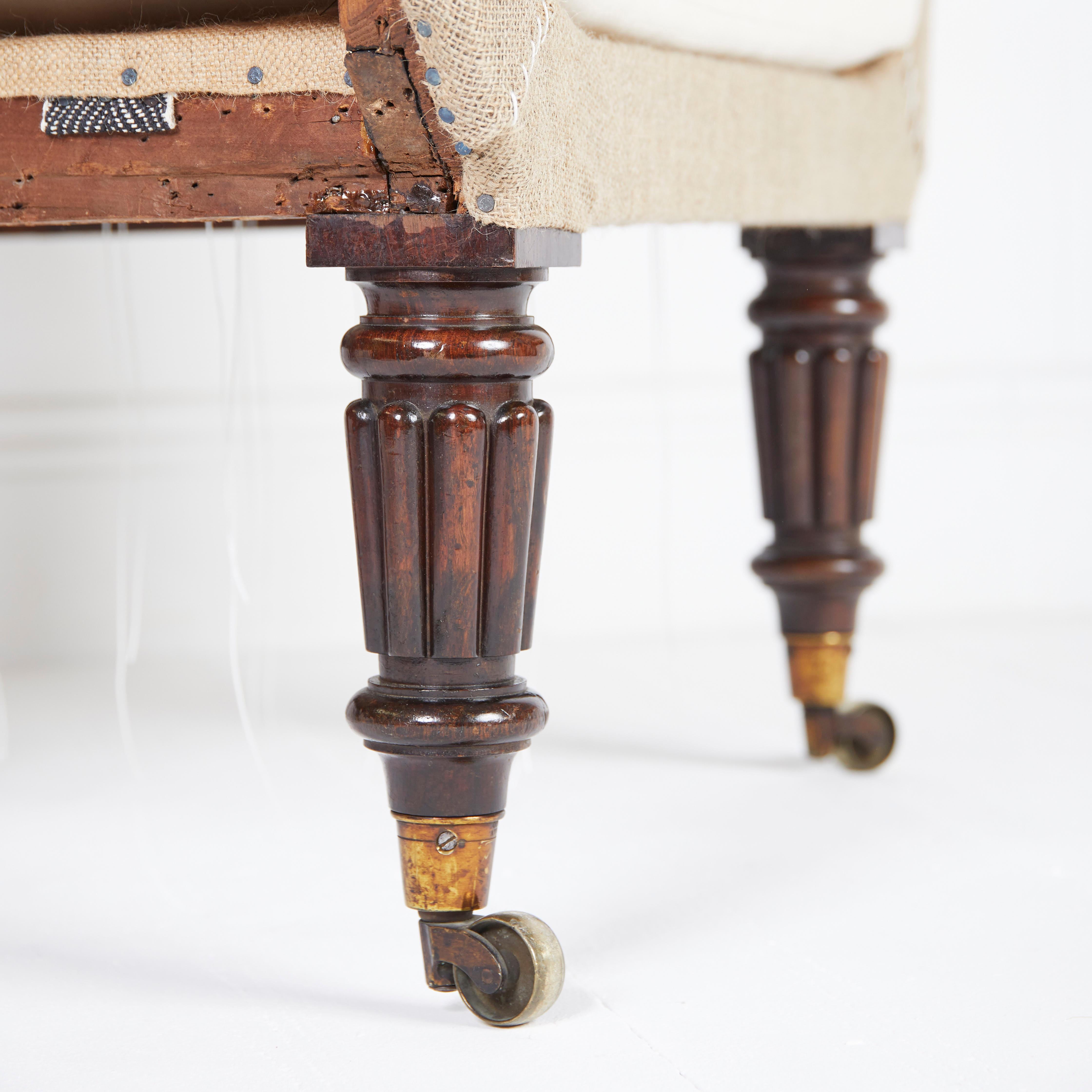 Chaise de bibliothèque Regency anglaise ancienne en vente 4