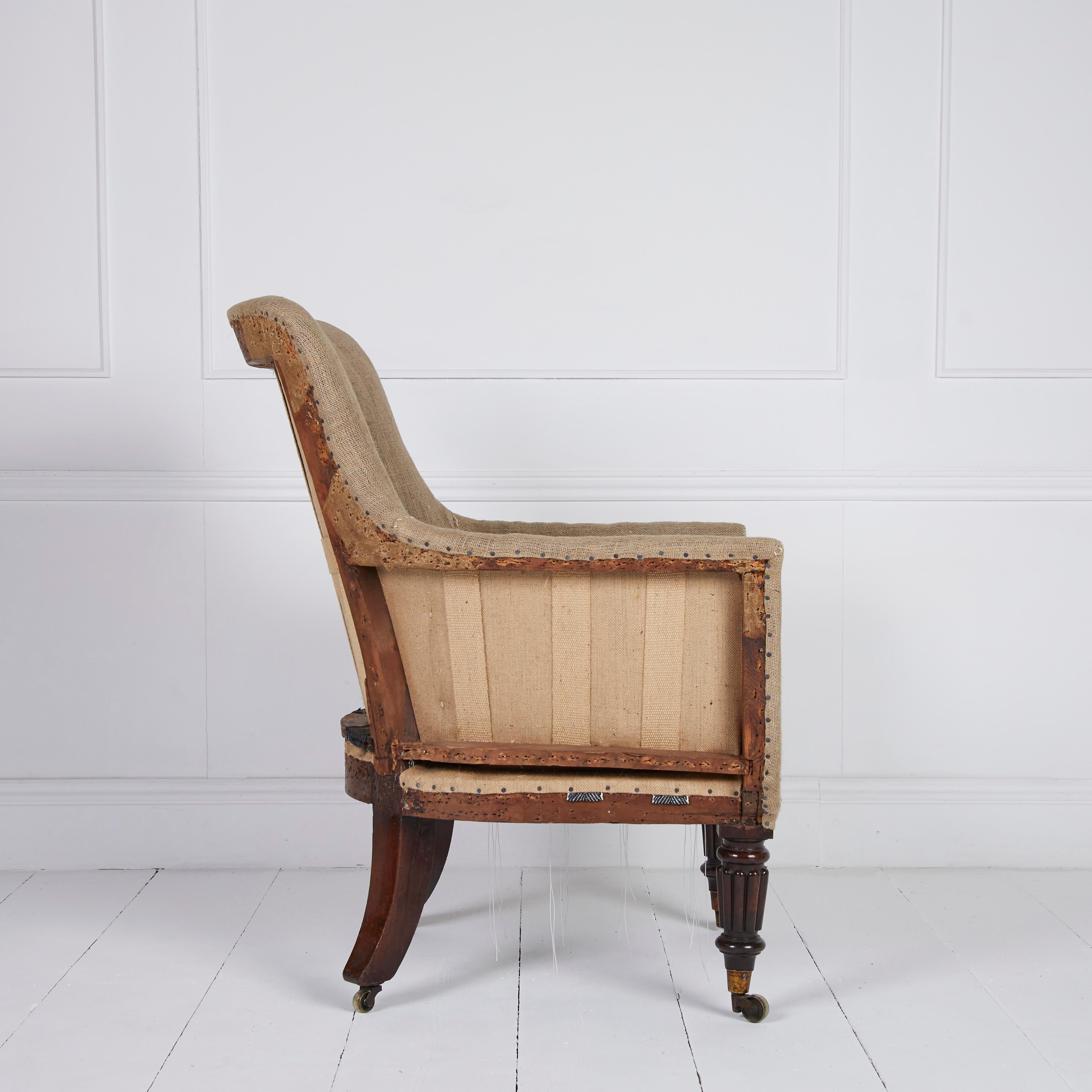 Chaise de bibliothèque Regency anglaise ancienne Bon état - En vente à Stroud, GB