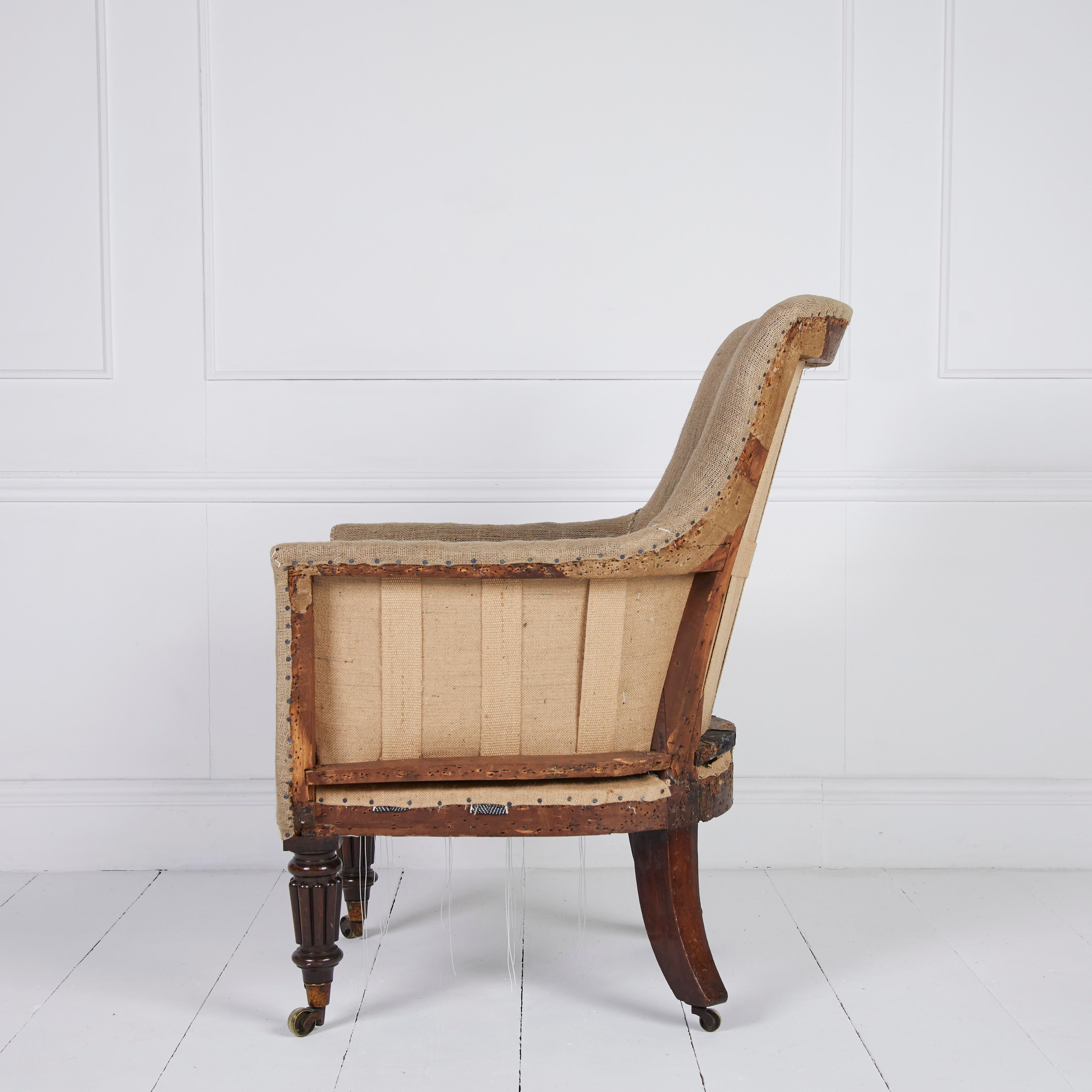 Chaise de bibliothèque Regency anglaise ancienne en vente 2