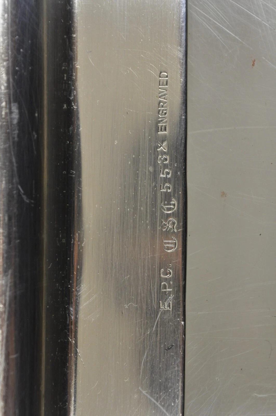 Antiguo León Inglés de la Regencia Grabado Bandeja de plata plateada para servir en venta 4