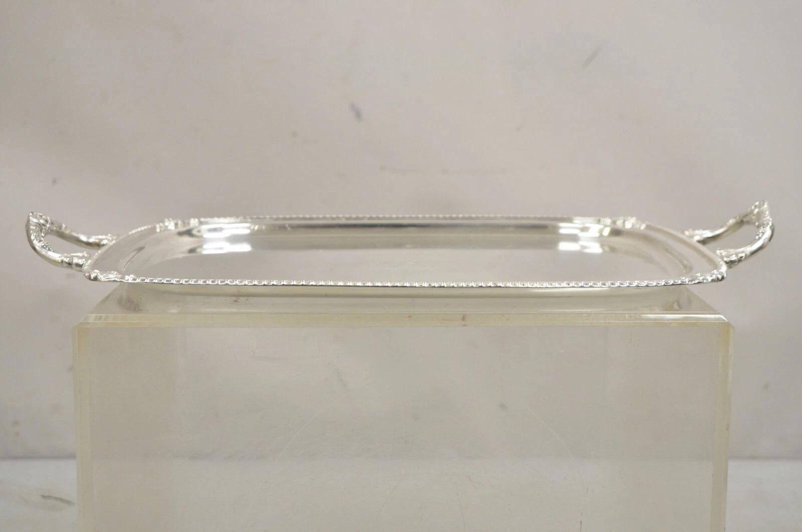 Antiguo León Inglés de la Regencia Grabado Bandeja de plata plateada para servir en venta 5