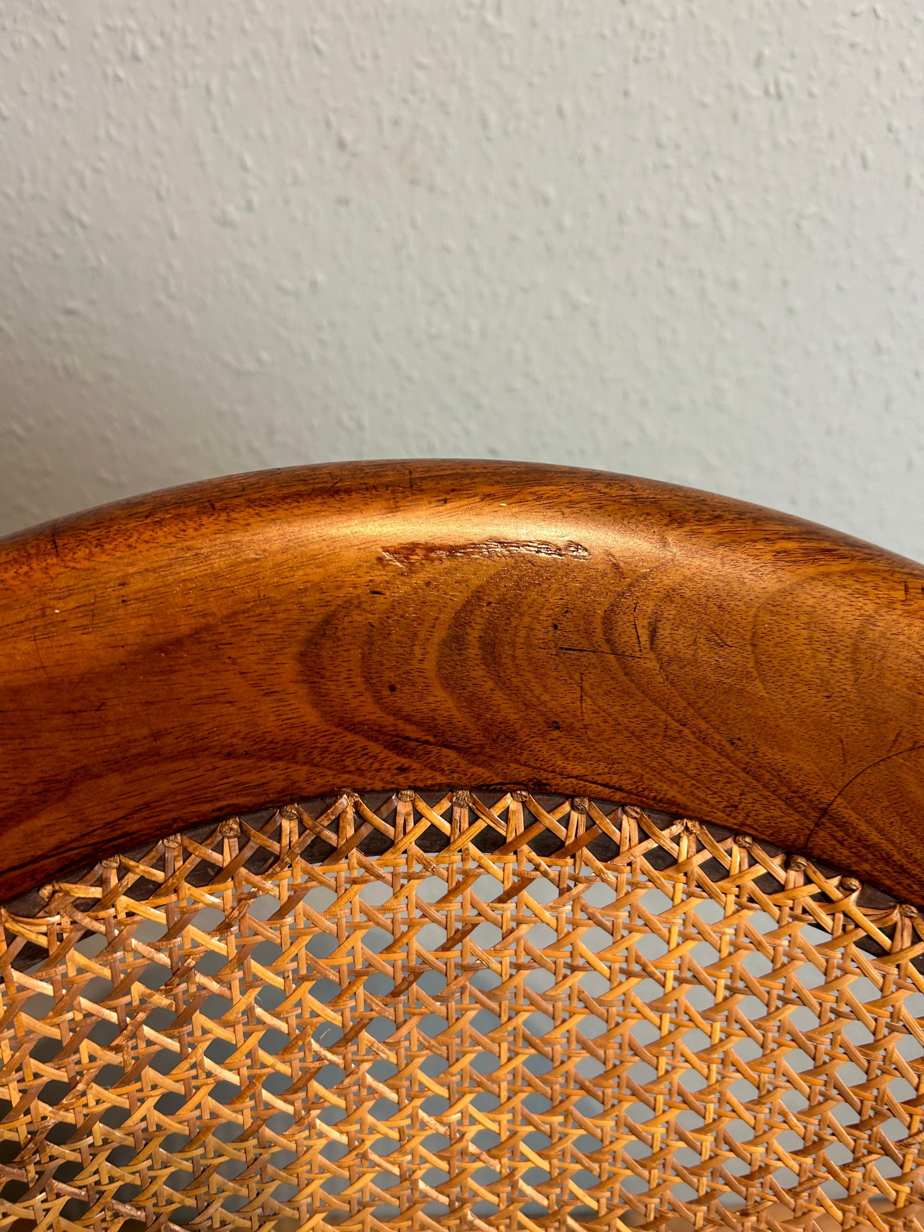 19th Century Antique English Regency Mahogany Bergere arm chair