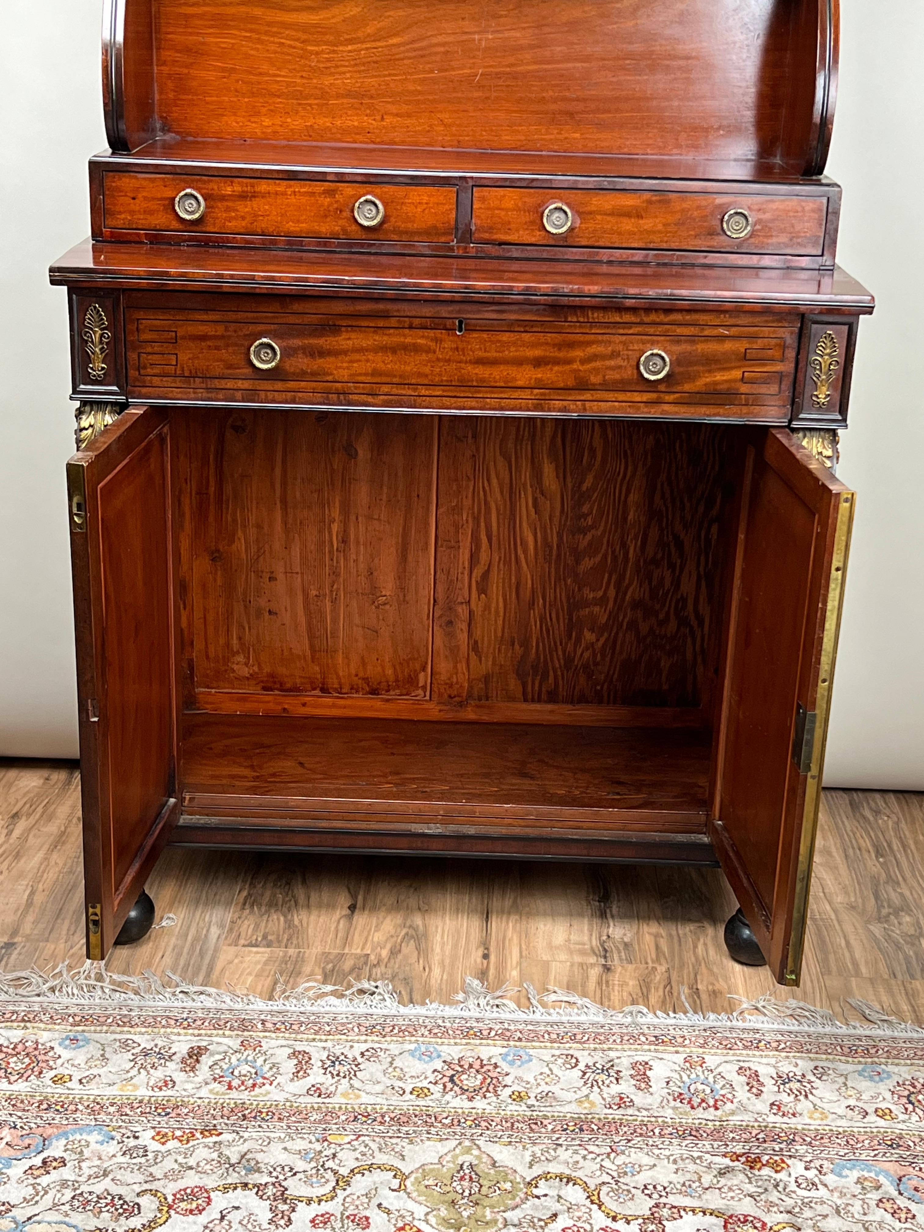 Antique English Regency Mahogany Butlers Secretary c. 1820 For Sale 5