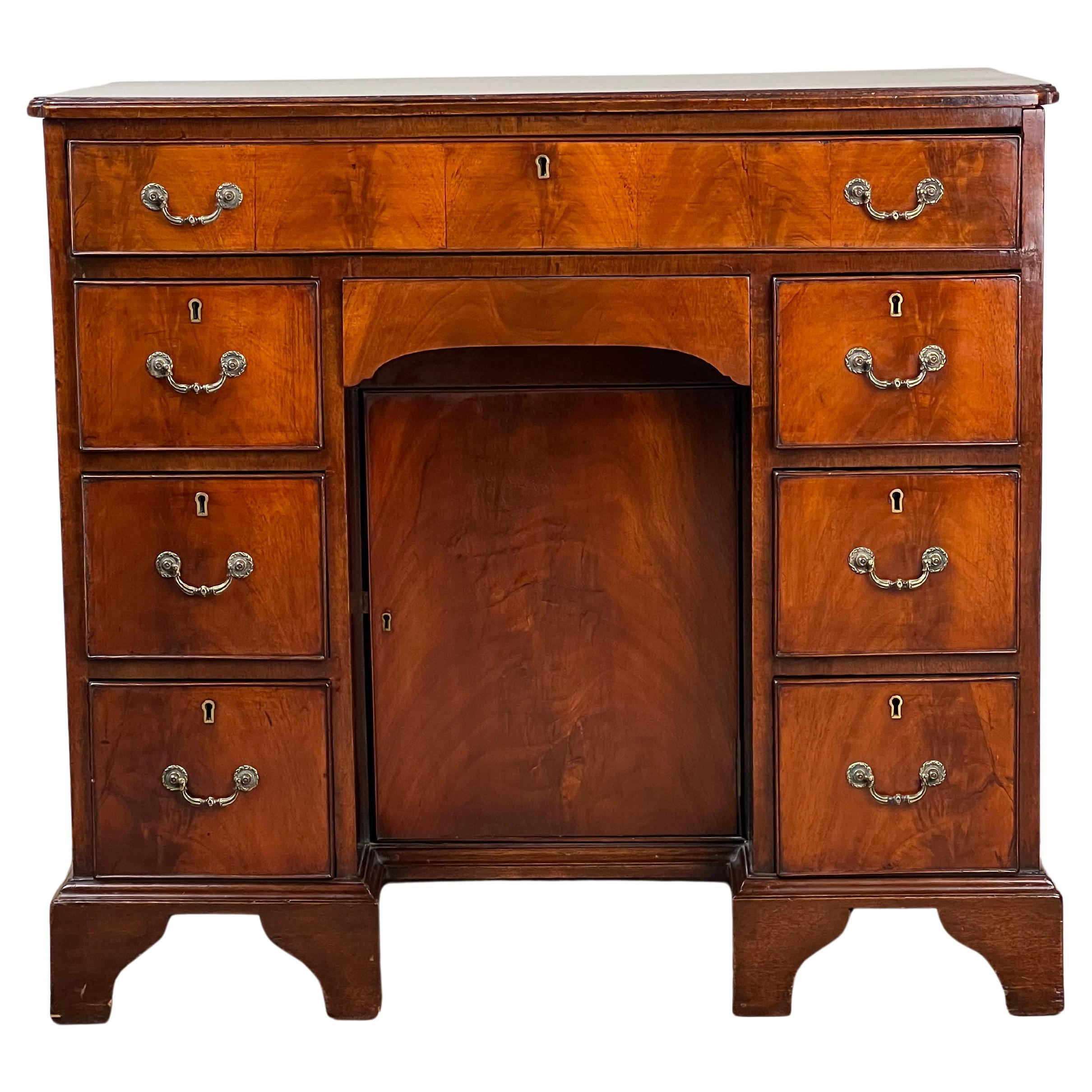 Antique English Regency Mahogany Kneehole Desk c. 1820