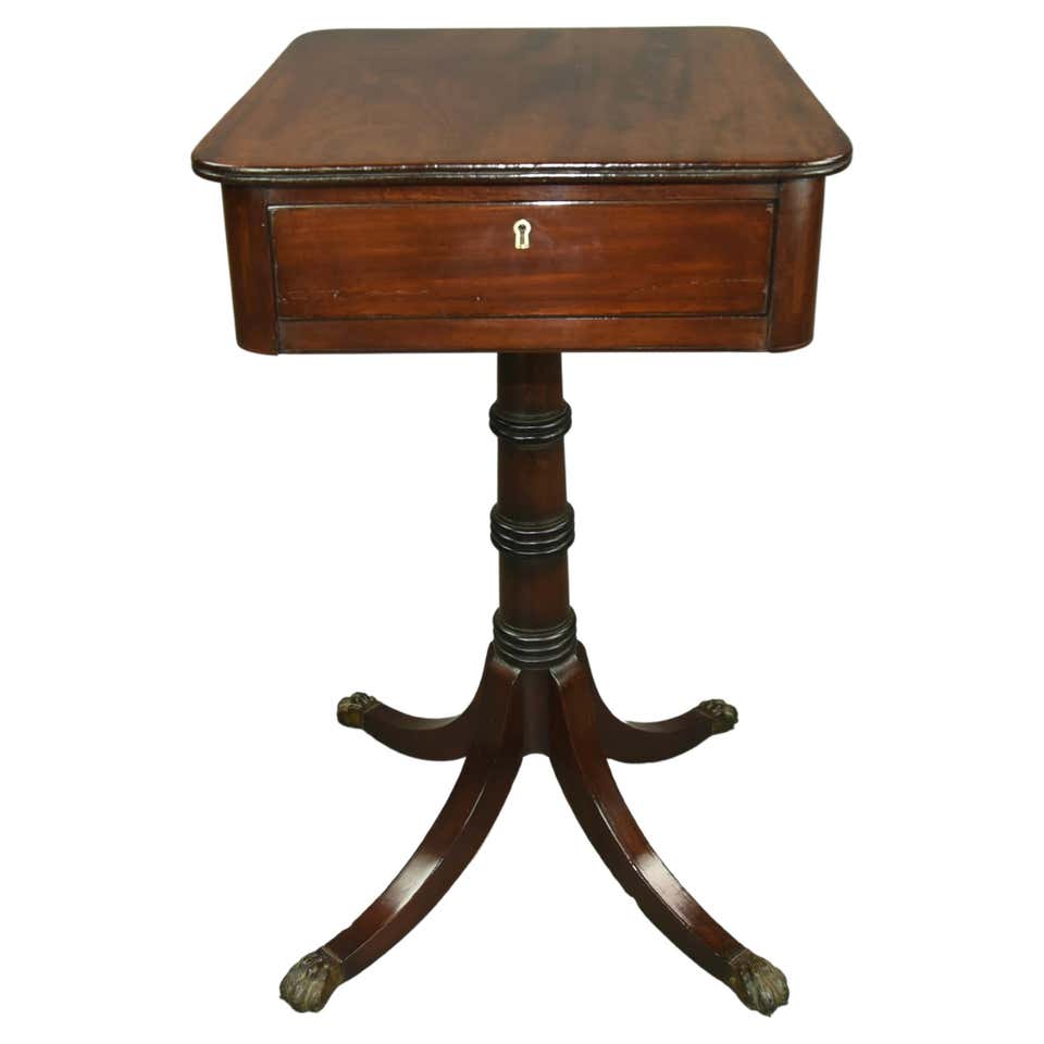 Pair Round Drum Barrel Shape Travertine Top Two Doors End Side Tables ...