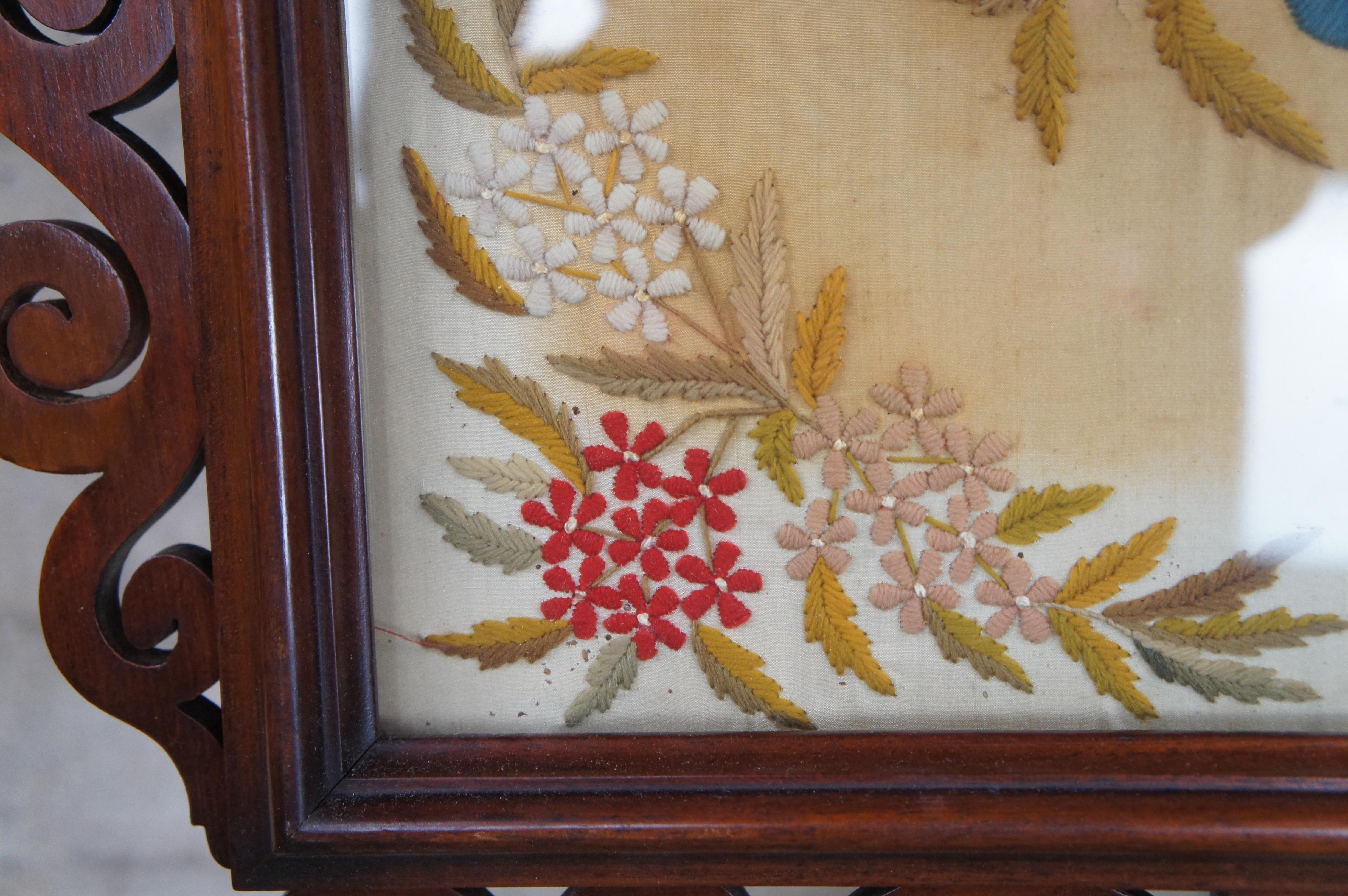 Antique English Regency Mahogany Pole Screen Fire Hearthware Tapestry Stand 66