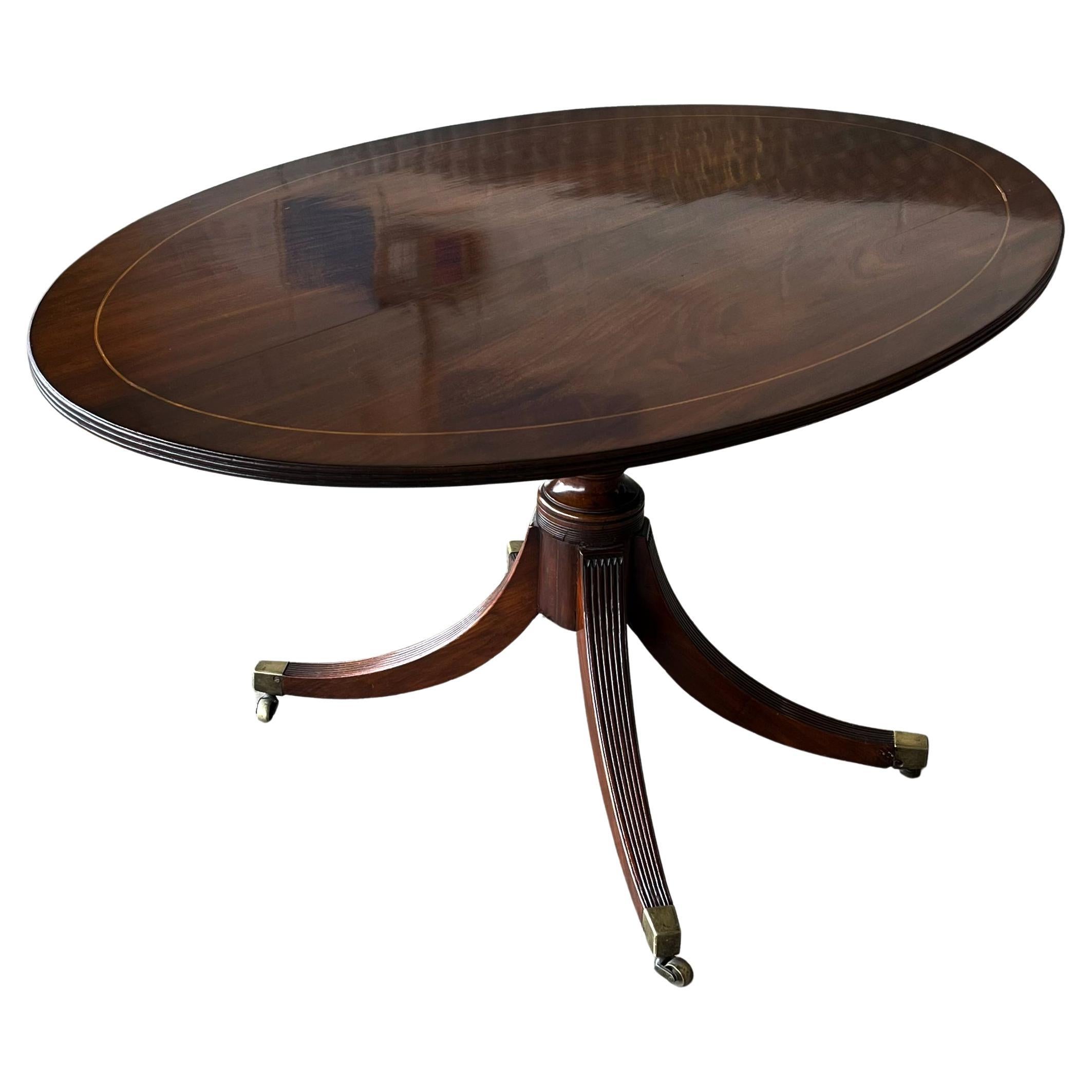 19th Century Antique English Regency Mahogany Tilt Top Centre Table Breakfast Table C.1800 For Sale