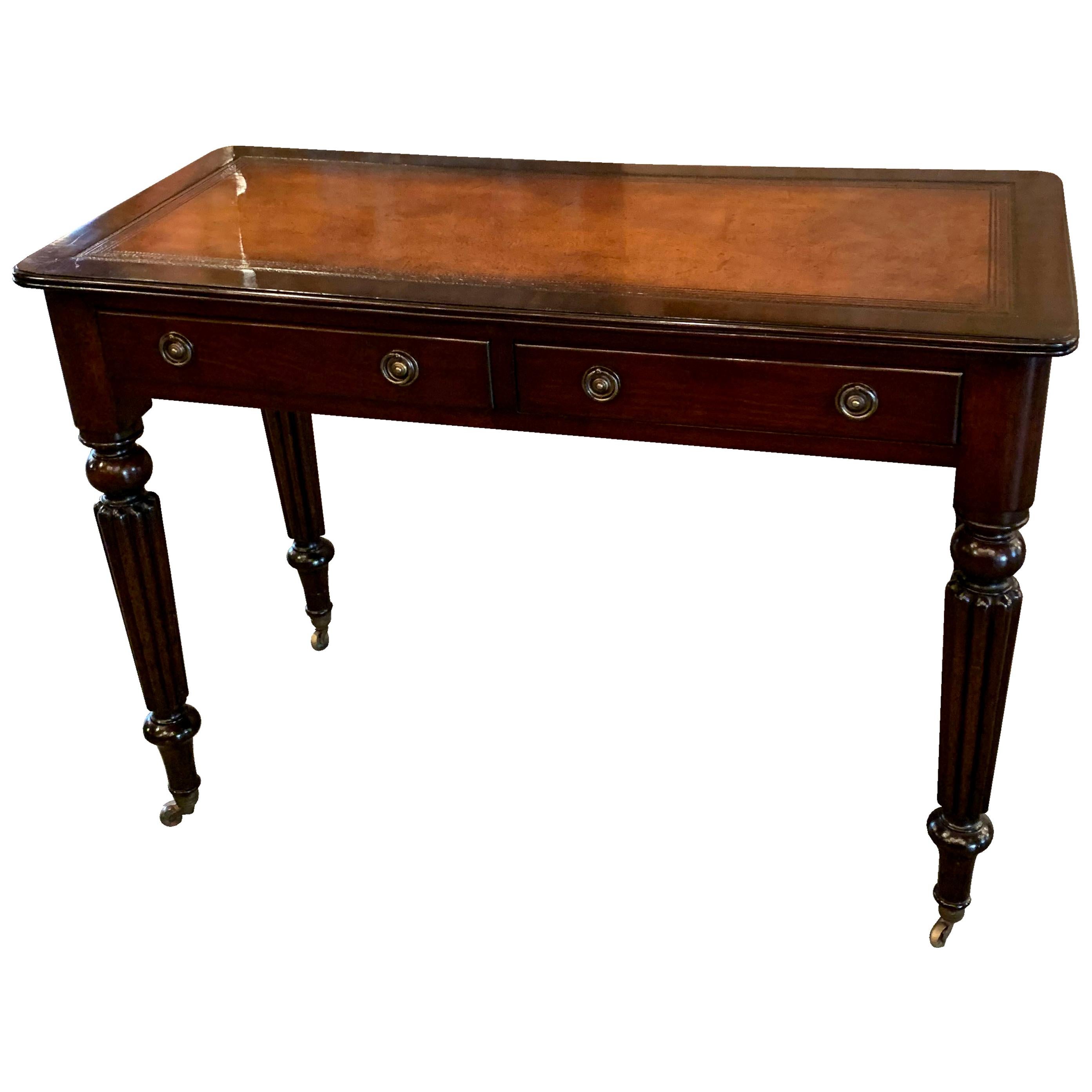 Antique English Regency Mahogany Writing Table For Sale