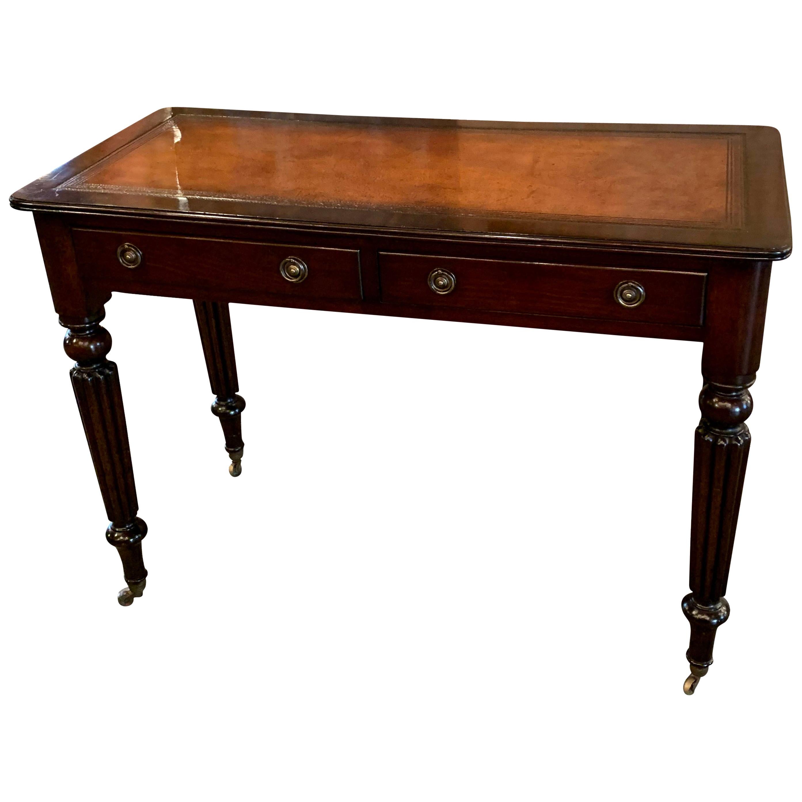 Antique English Regency Mahogany Writing Table For Sale