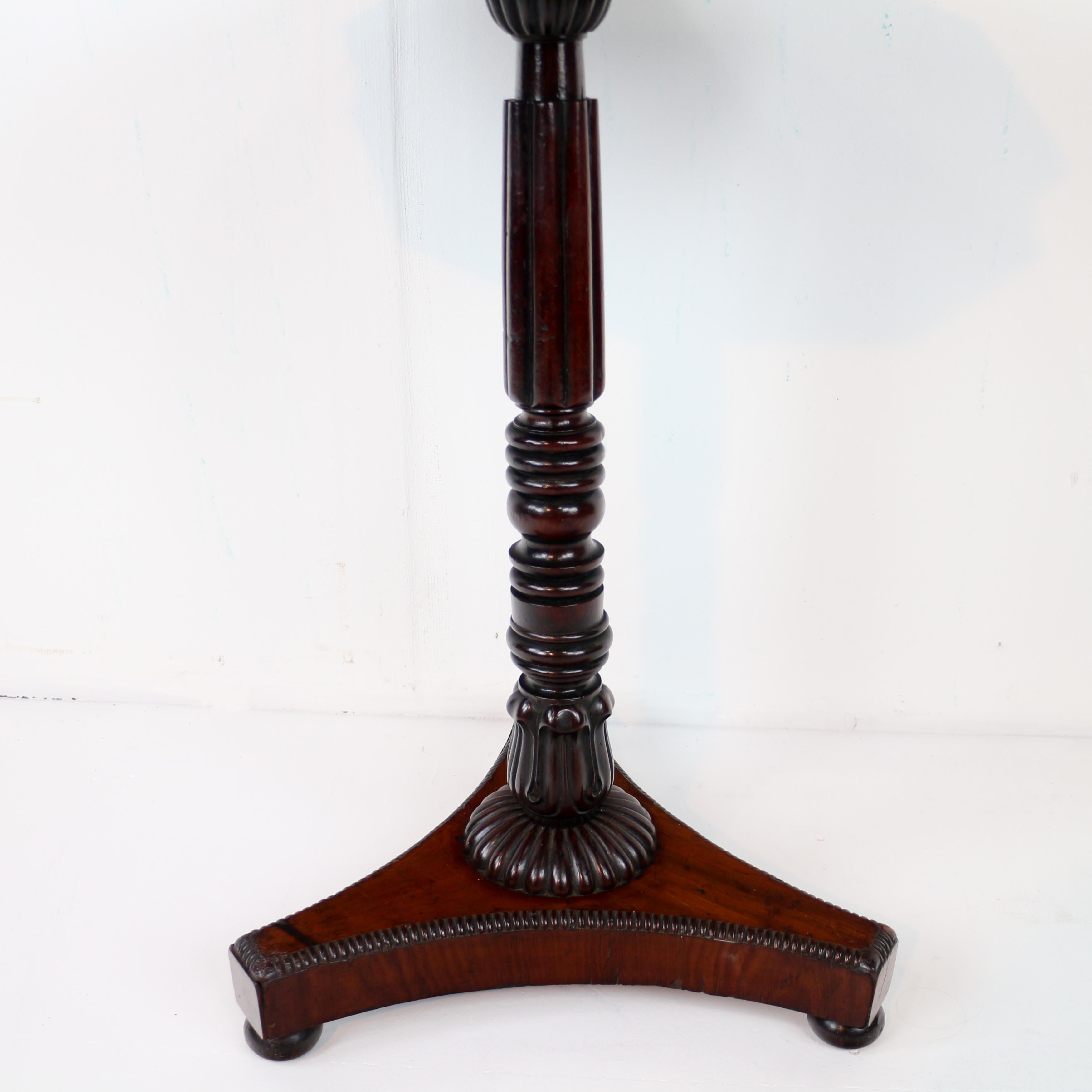 Antique English Regency Marble Specimen & Mahogany Table For Sale 6
