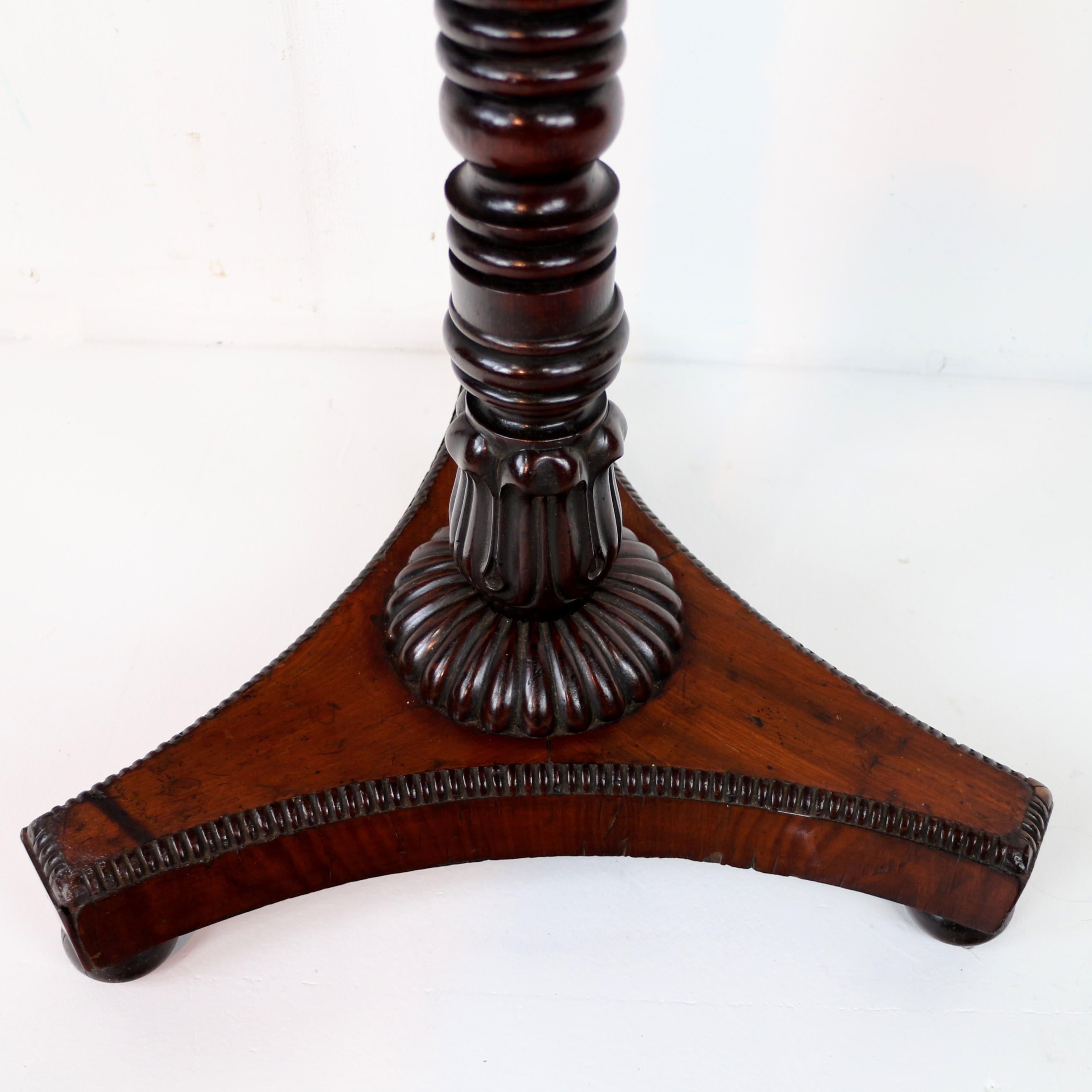 Antique English Regency Marble Specimen & Mahogany Table For Sale 7