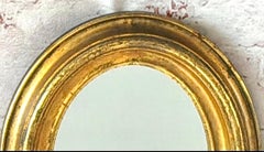 Antique English Regency Oval Giltwood Wall Mirror