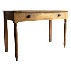 Antique English Regency Painted Pine Side Table, Original Paint, Early 19th C.