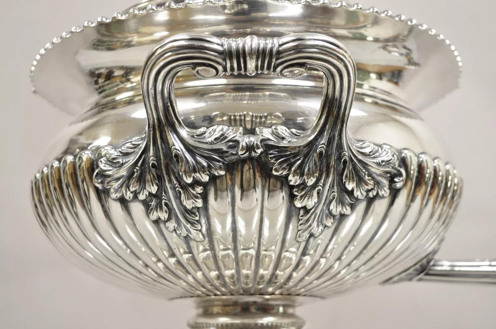 Unknown Antique English Regency Paw Foot Silver Plated Tea Urn Drinks Dispenser Samovar For Sale