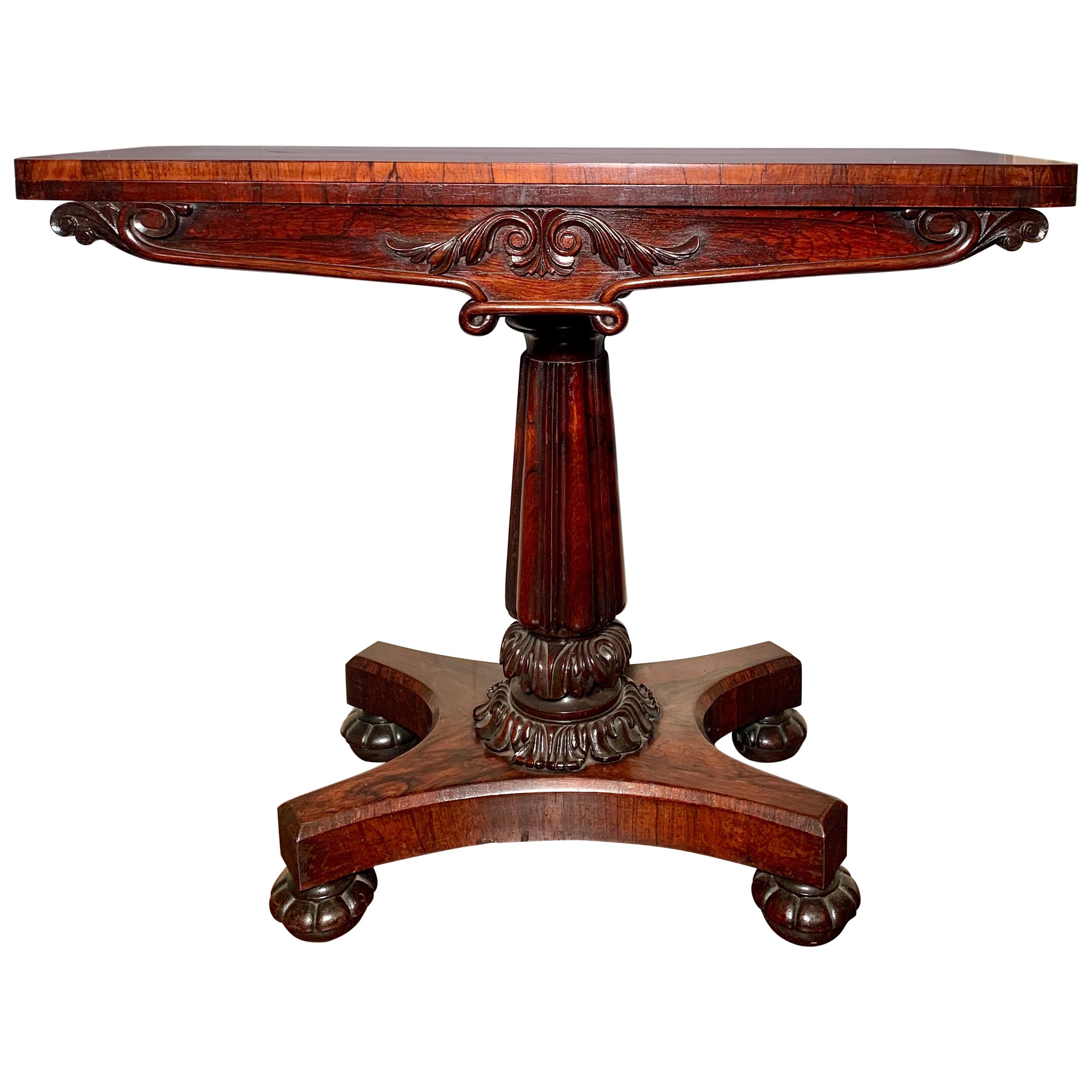 Antique English Regency Period Rosewood Console Table, circa 1810-1830 For Sale