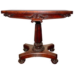 Ancienne table console anglaise d'époque Régence en bois de rose, vers 1810-1830