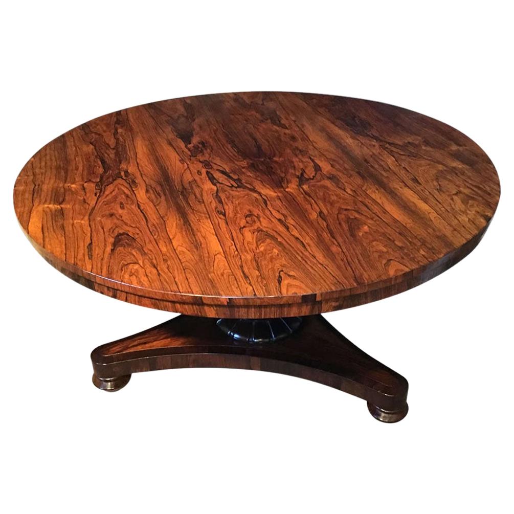 Antique English Regency Rosewood Centre Table Circa For Sale