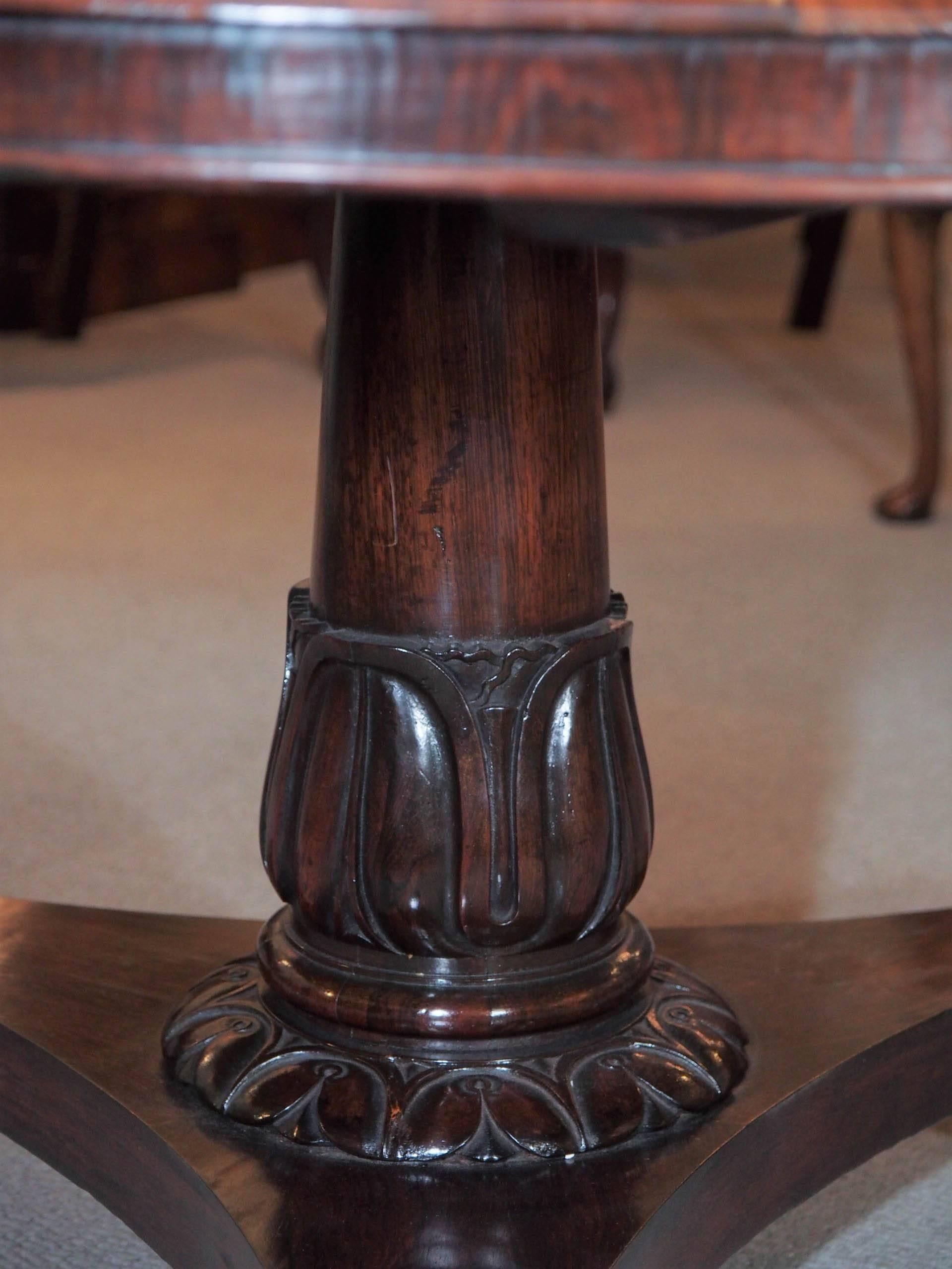 Antique English Regency Rosewood Centre Table 1